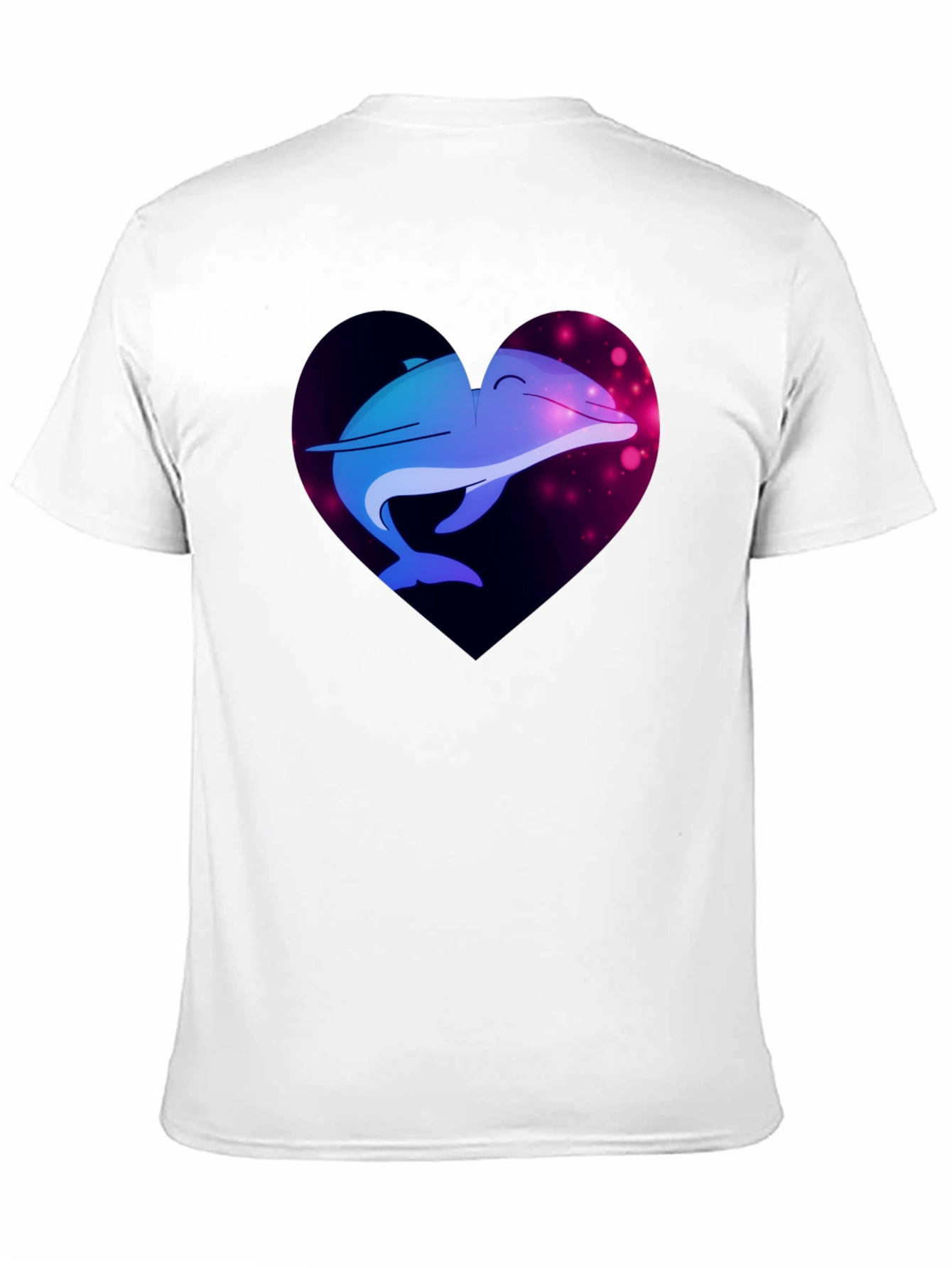 Dolphin Heart Graphic Tee - Black