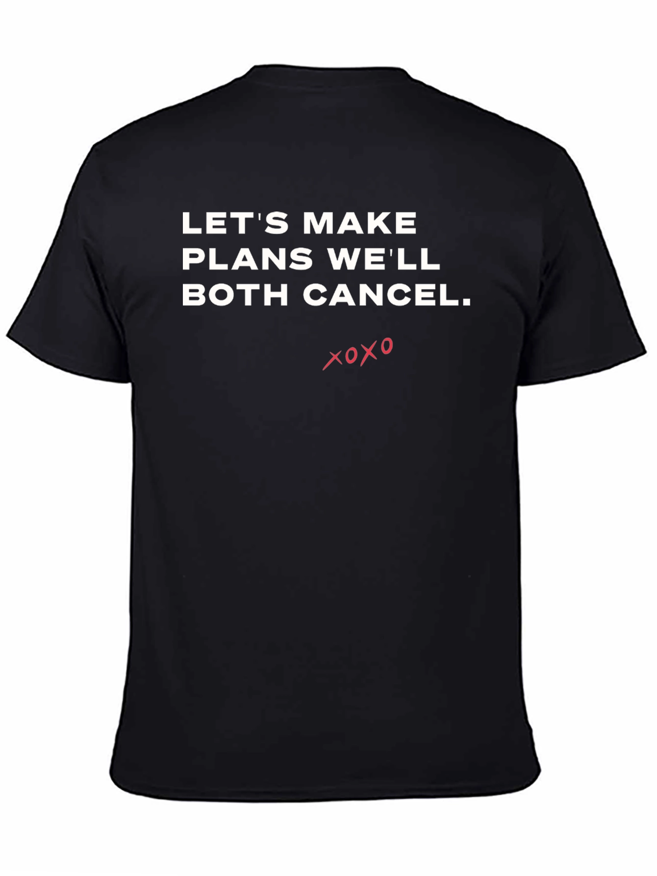 Funny Cancel Plans Graphic Tee - Black T-Shirt