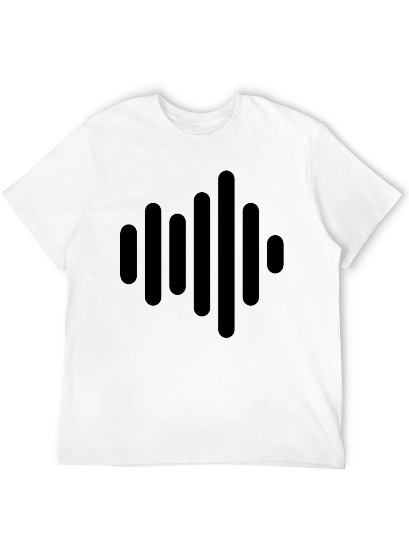 Modern Black Sound Wave Graphic Tee