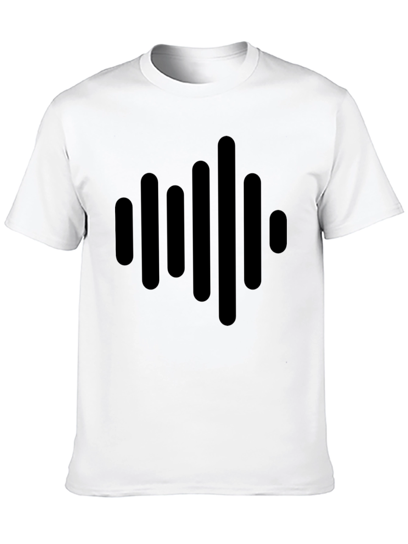 Modern Black Sound Wave Graphic Tee