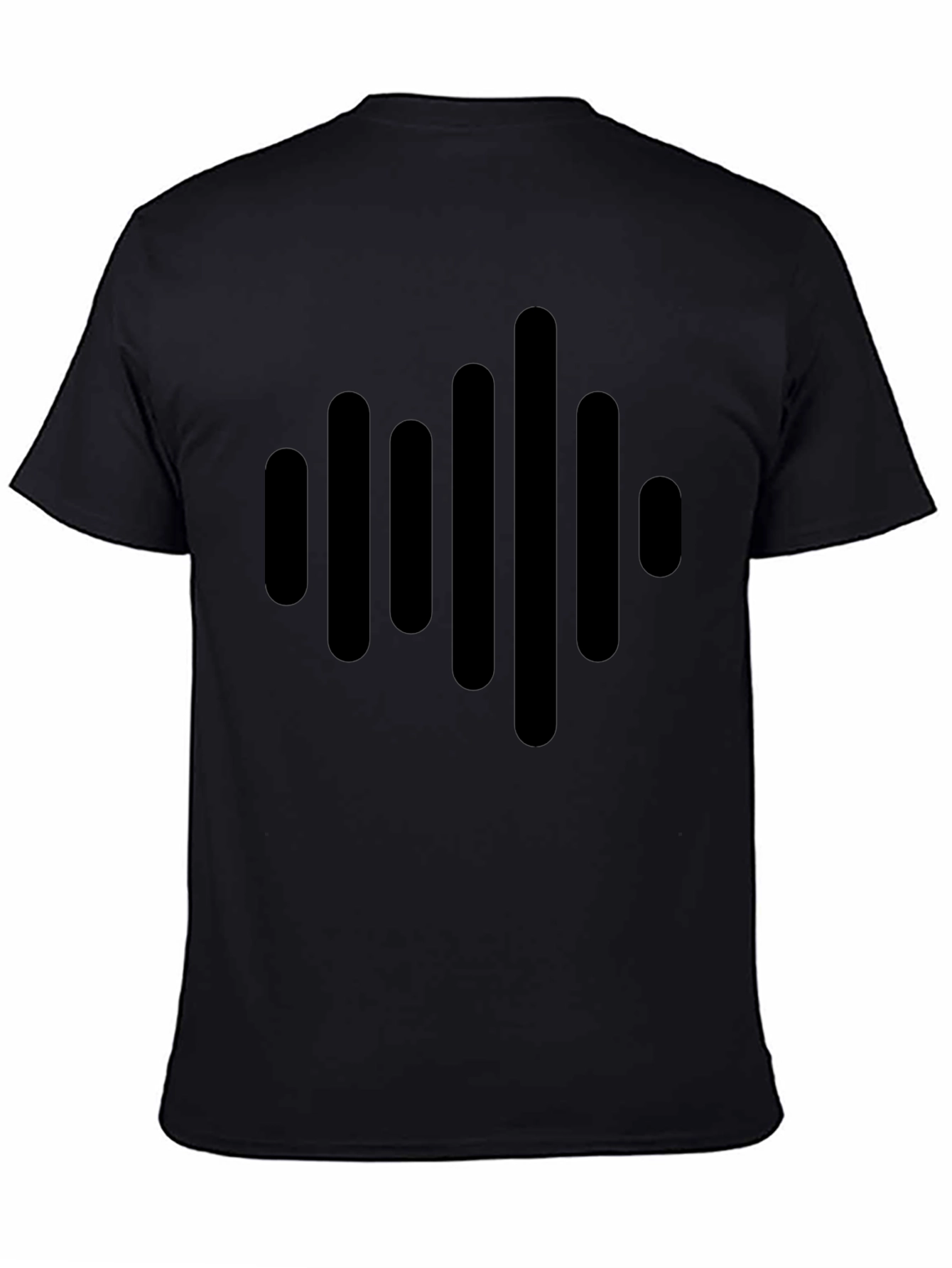 Modern Black Sound Wave Graphic Tee