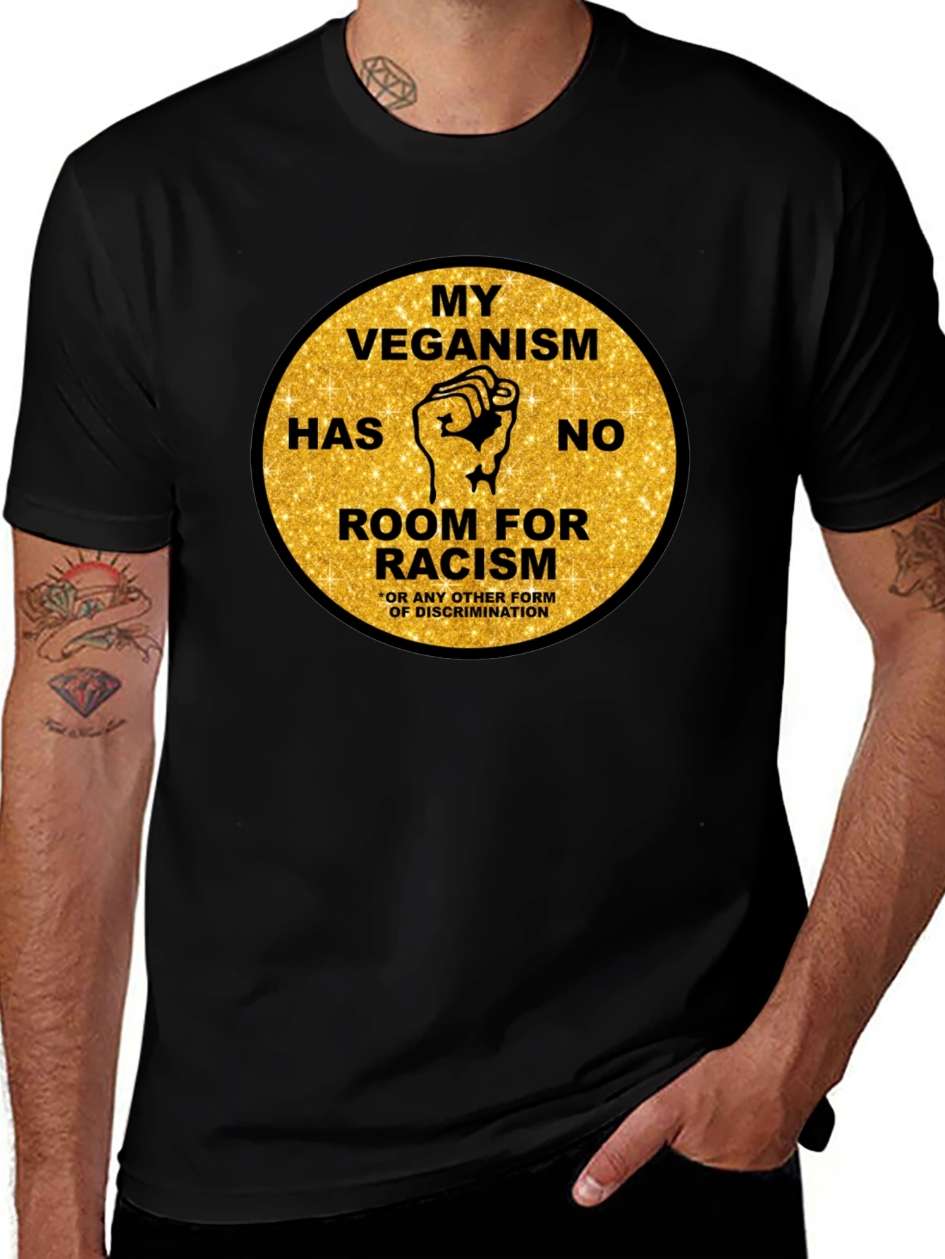 Veganism Anti-Racism Graphic Tee