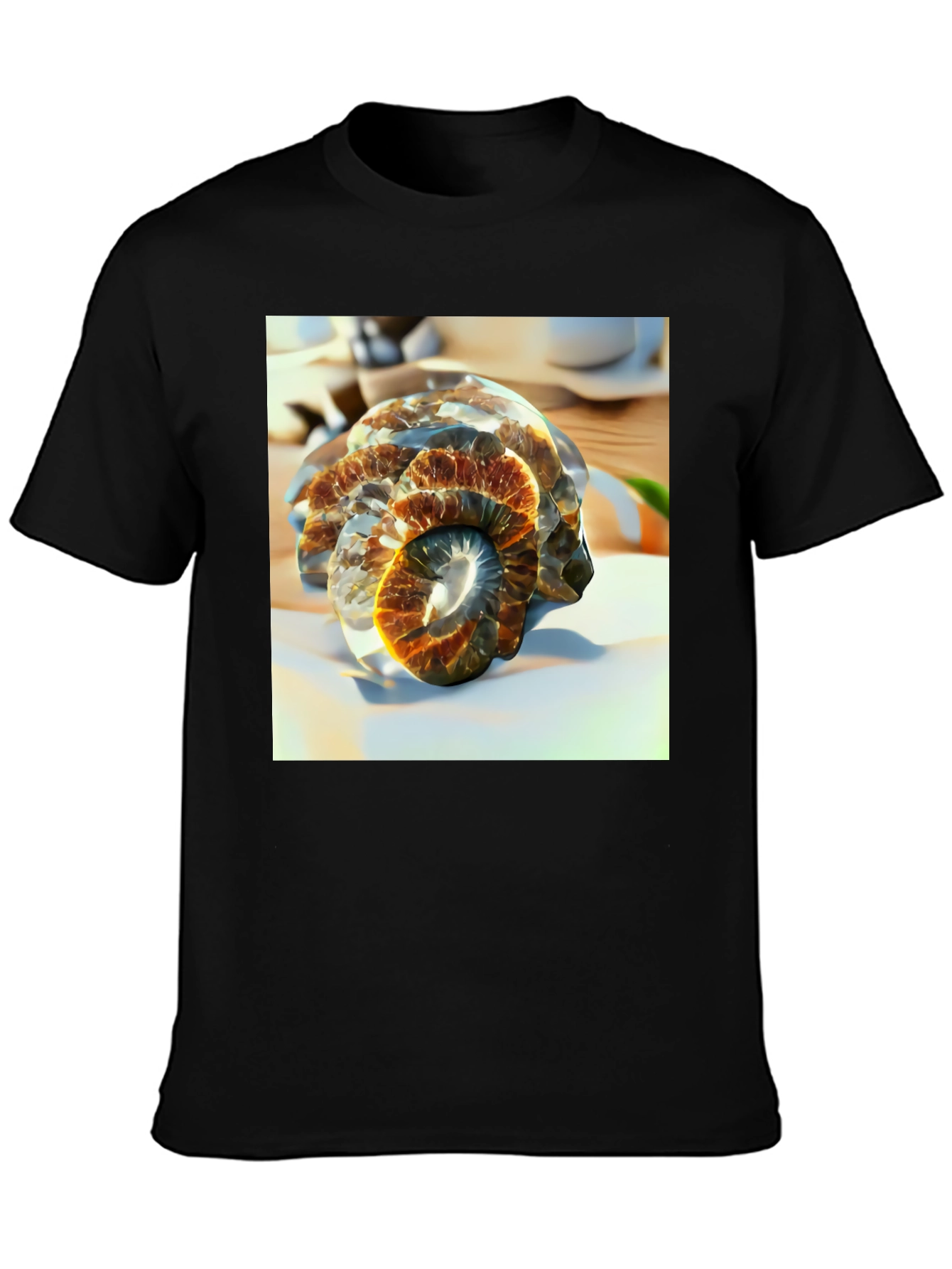 Spiral Fossil Graphic Tee - Unique Design Soft Cotton