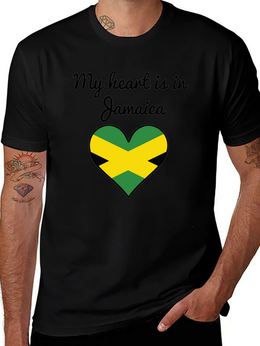 Jamaica Heart T-Shirt - My Heart Is In Jamaica Tee