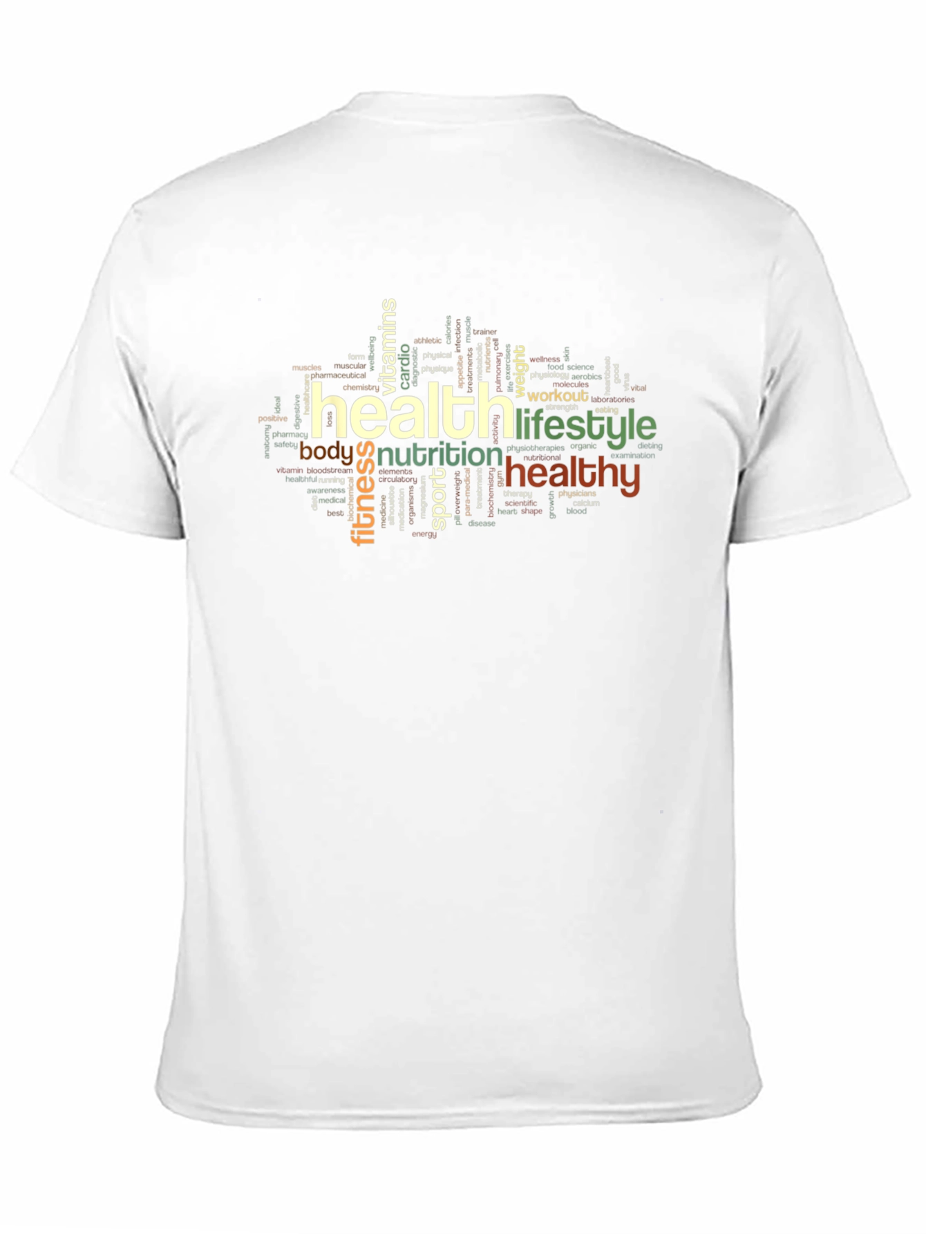 Health & Lifestyle Word Art T-Shirt