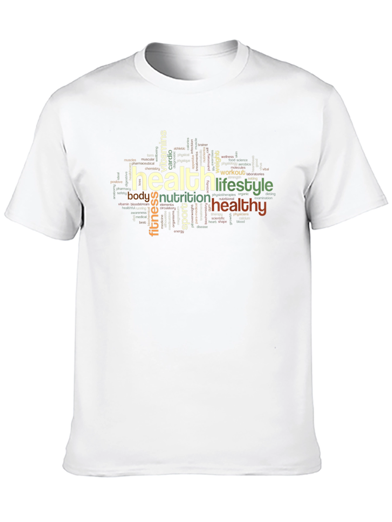 Health & Lifestyle Word Art T-Shirt