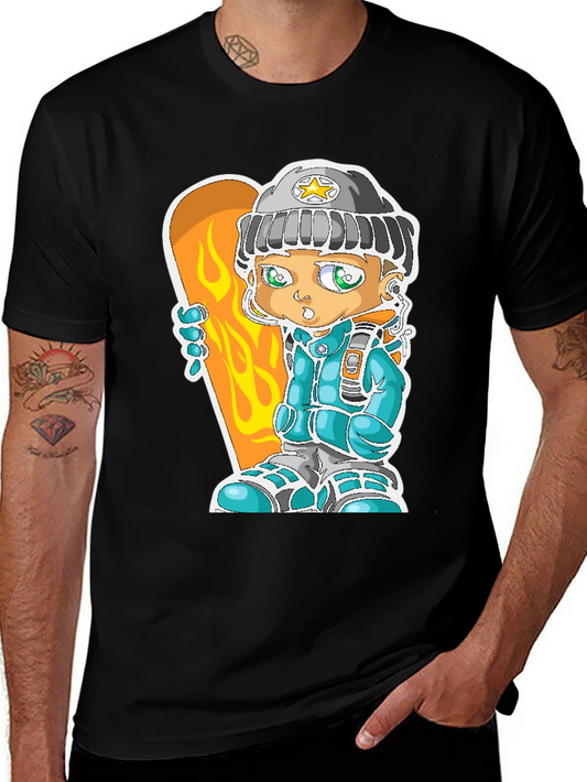 Cartoon Snowboarder Graphic Tee