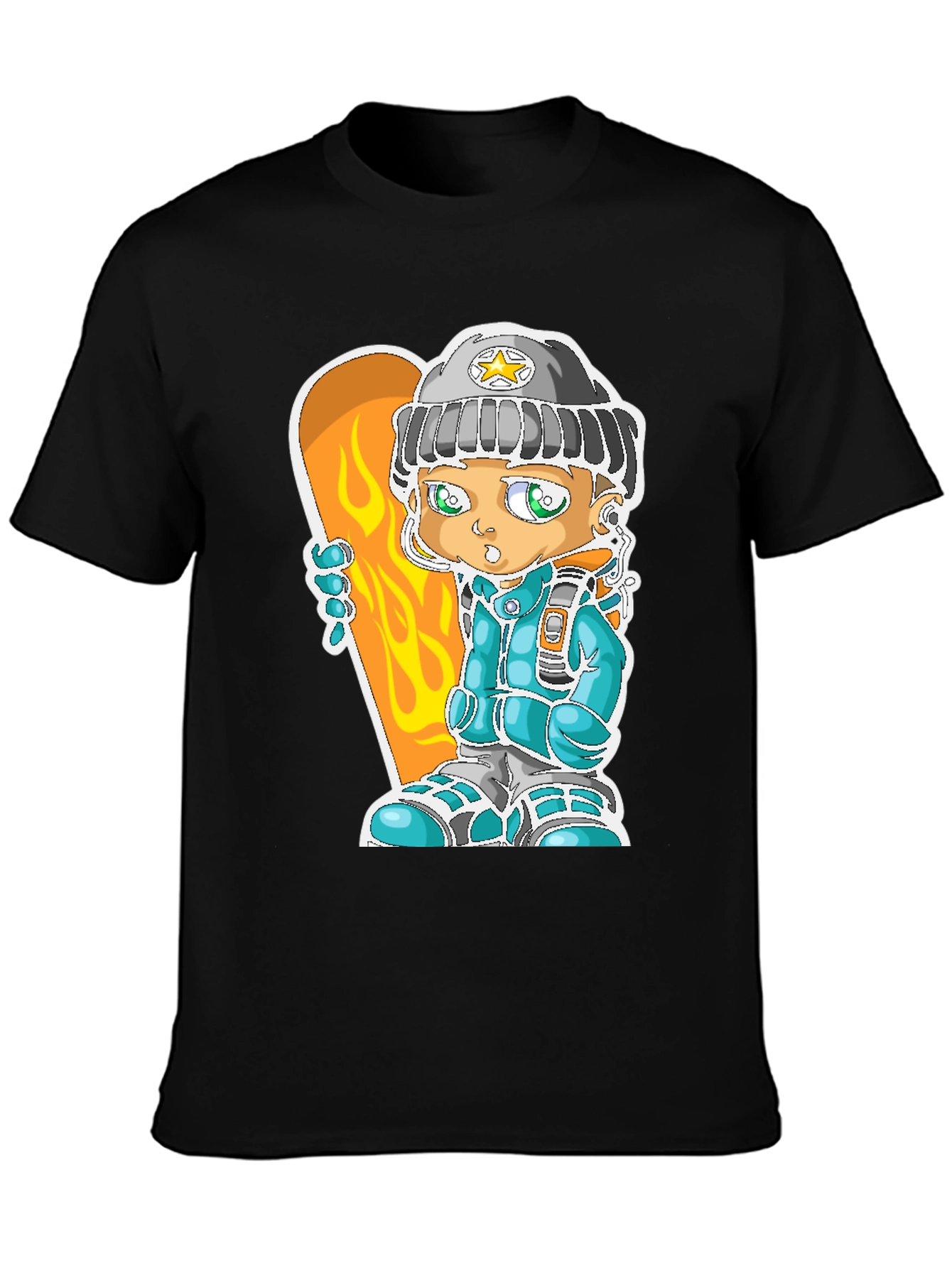 Cartoon Snowboarder Graphic Tee