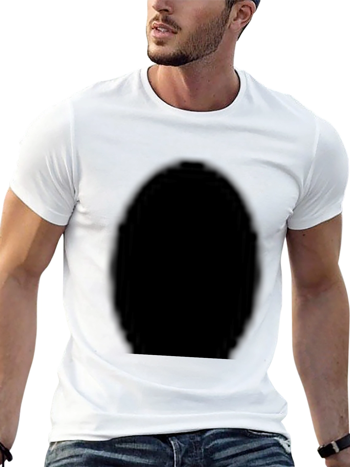 Mens Solid Black Short Sleeve T-Shirt