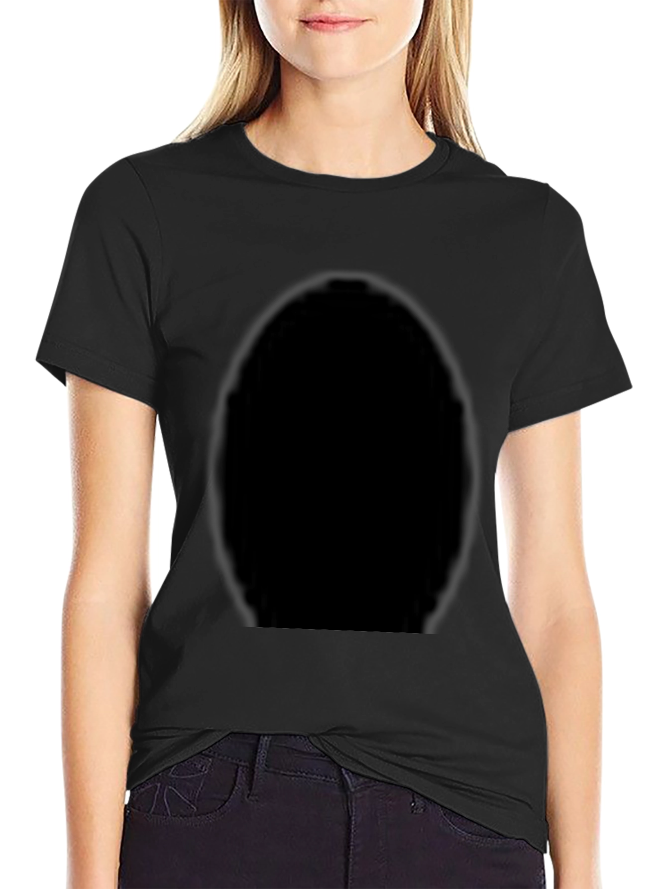 Mens Solid Black Short Sleeve T-Shirt