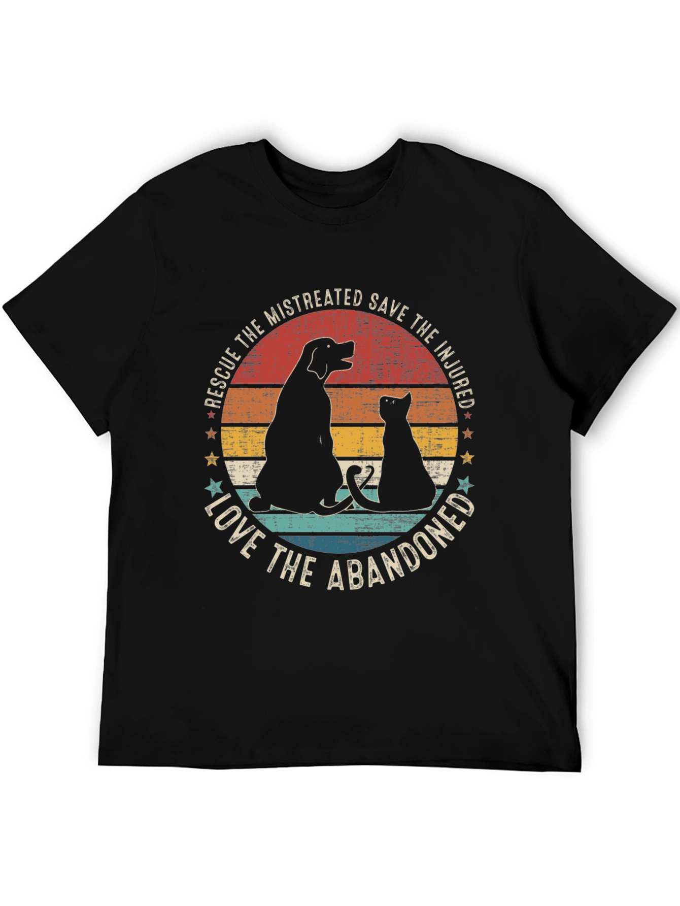Rescue Dog & Cat Graphic Tee: Love the Abandoned