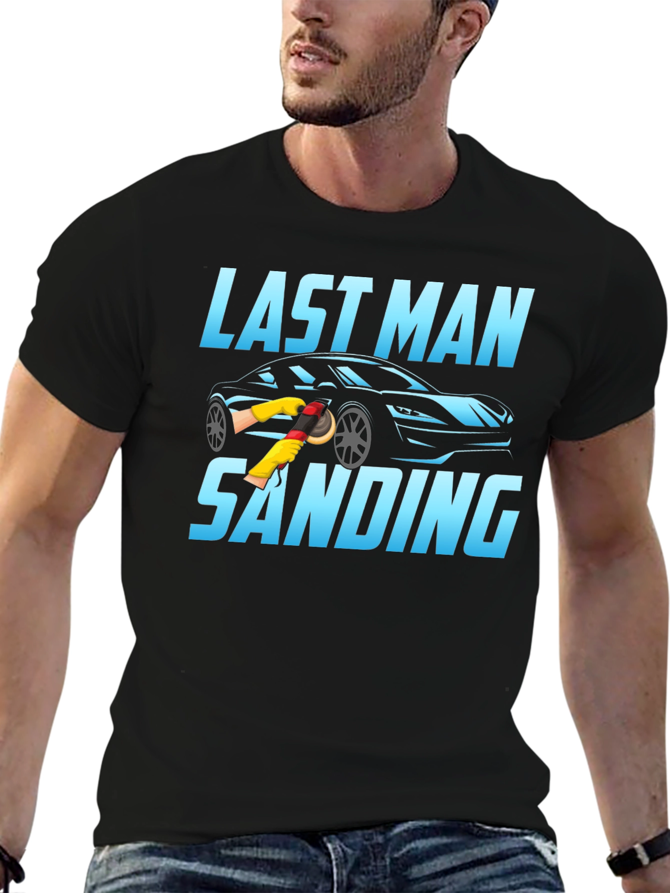 Last Man Sanding Black T-Shirt