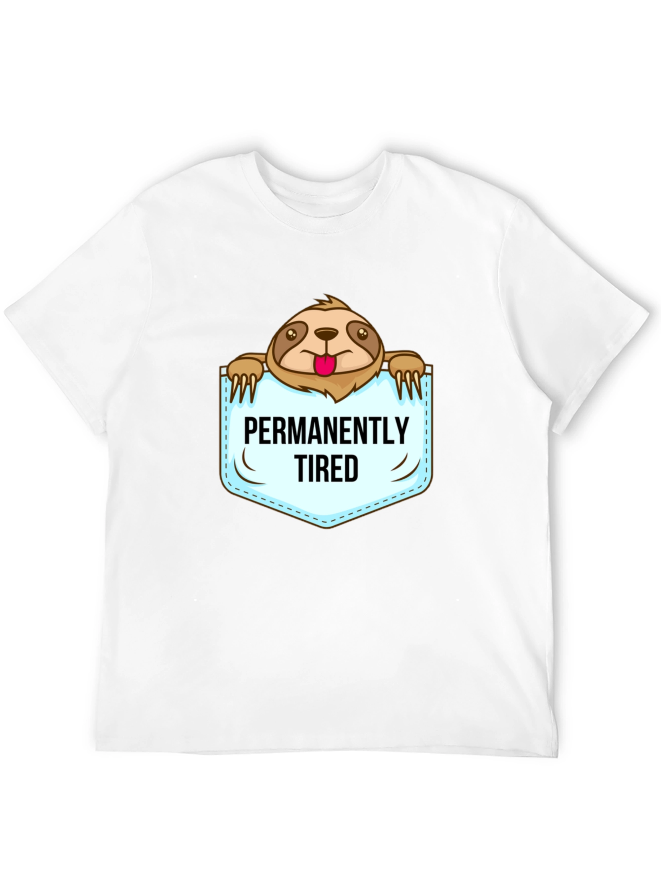 Permanently Tired Sloth Graphic T-Shirt