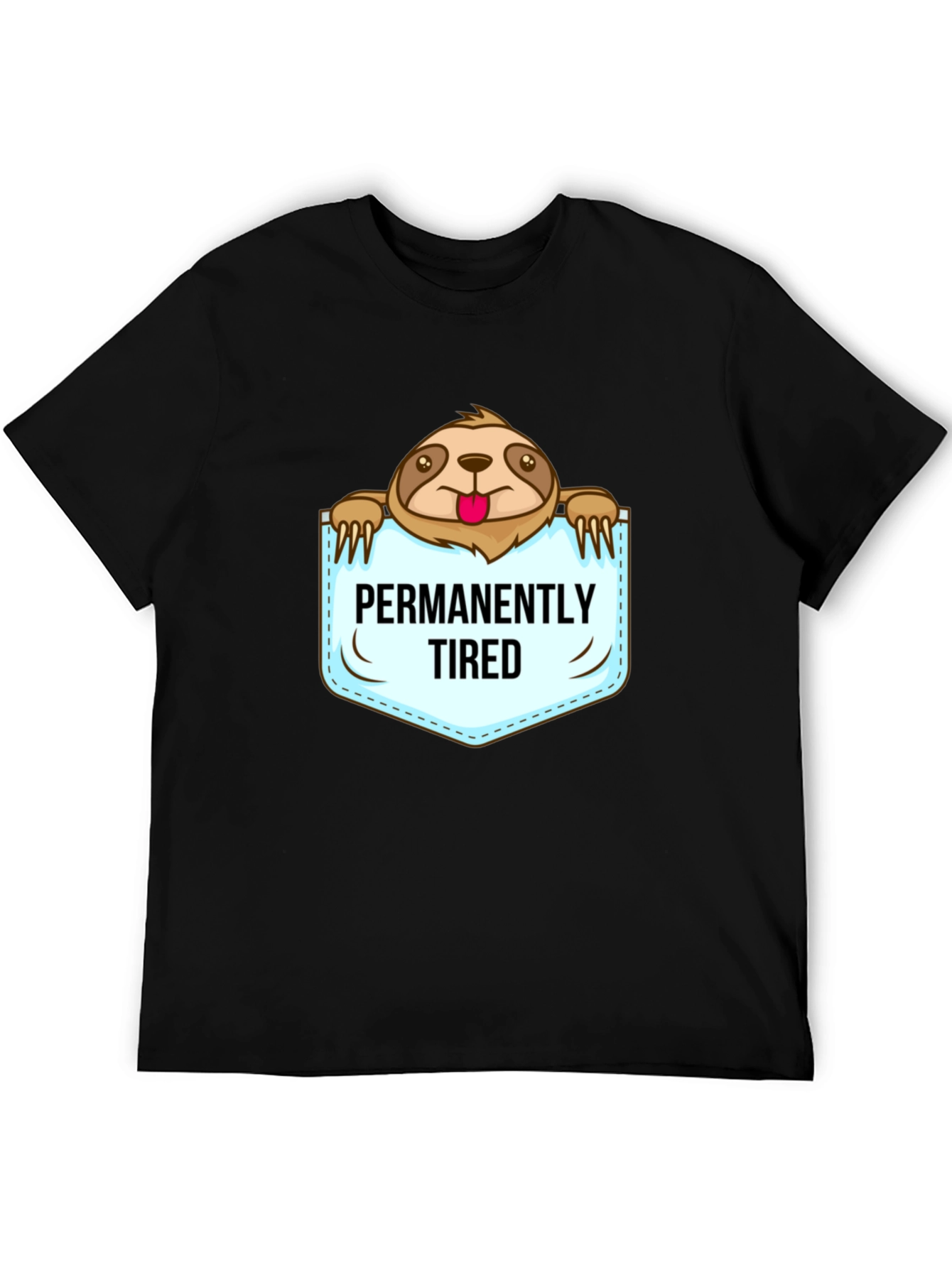 Permanently Tired Sloth Graphic T-Shirt