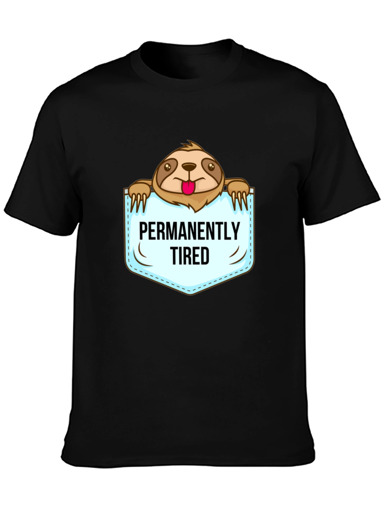 Permanently Tired Sloth Graphic T-Shirt