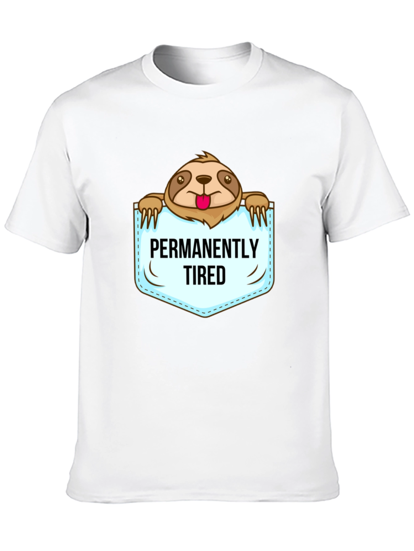 Permanently Tired Sloth Graphic T-Shirt