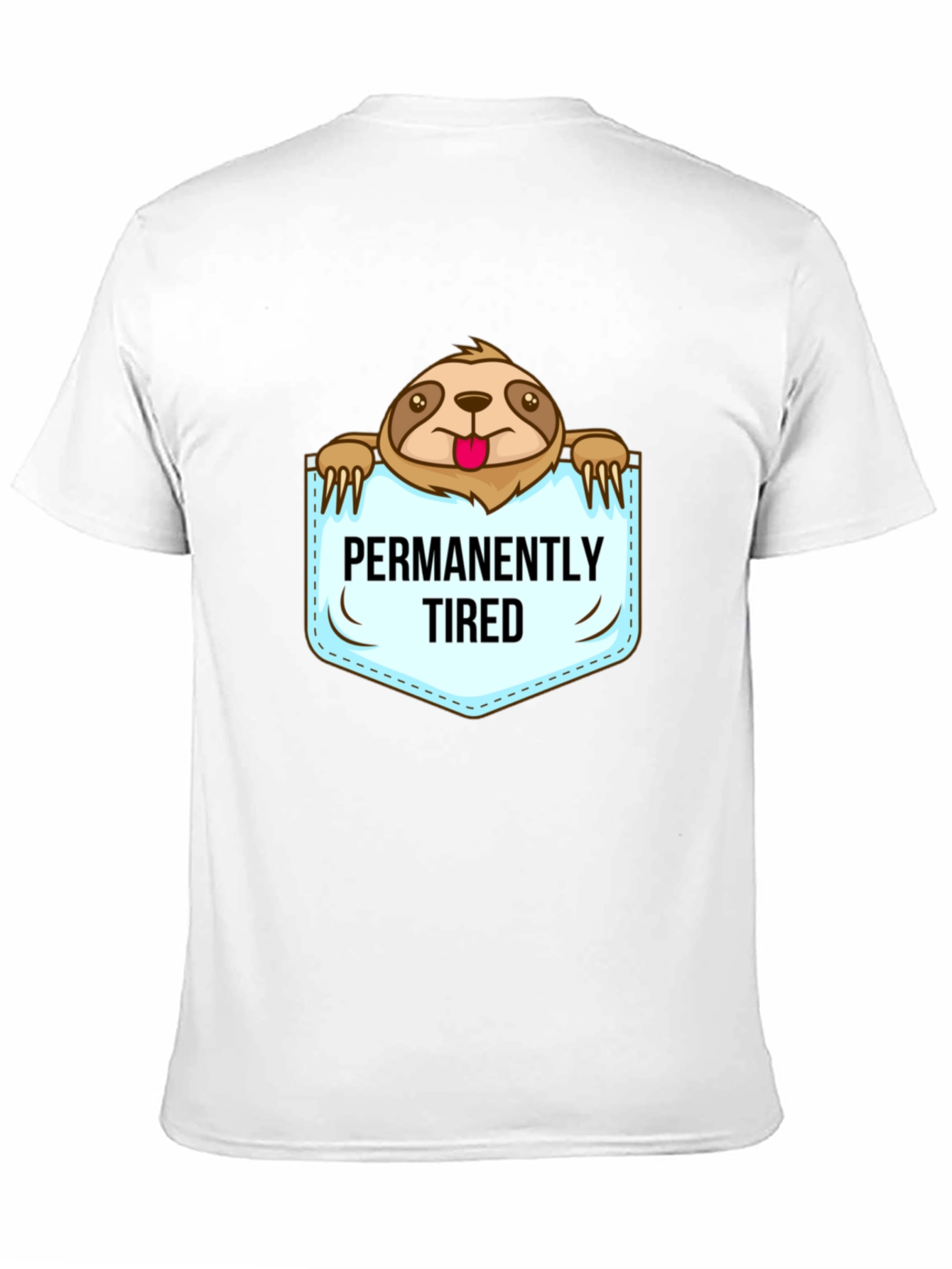 Permanently Tired Sloth Graphic T-Shirt