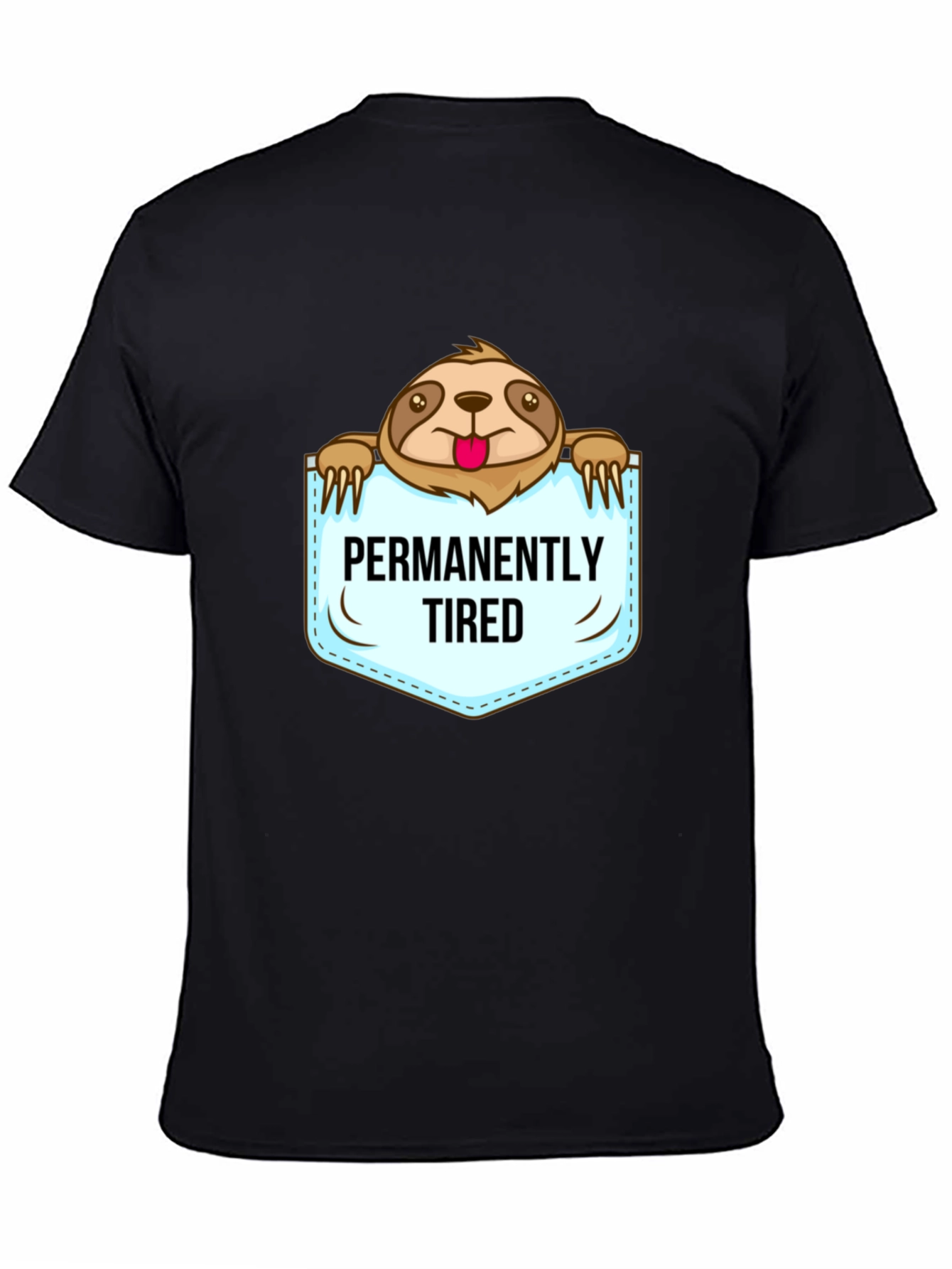 Permanently Tired Sloth Graphic T-Shirt