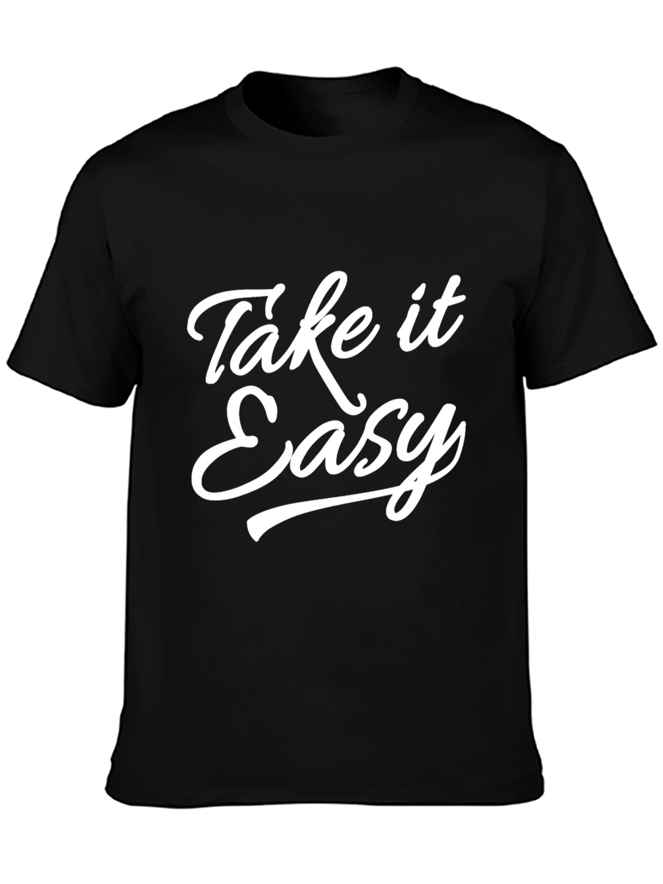 Take It Easy Black Graphic T-Shirt