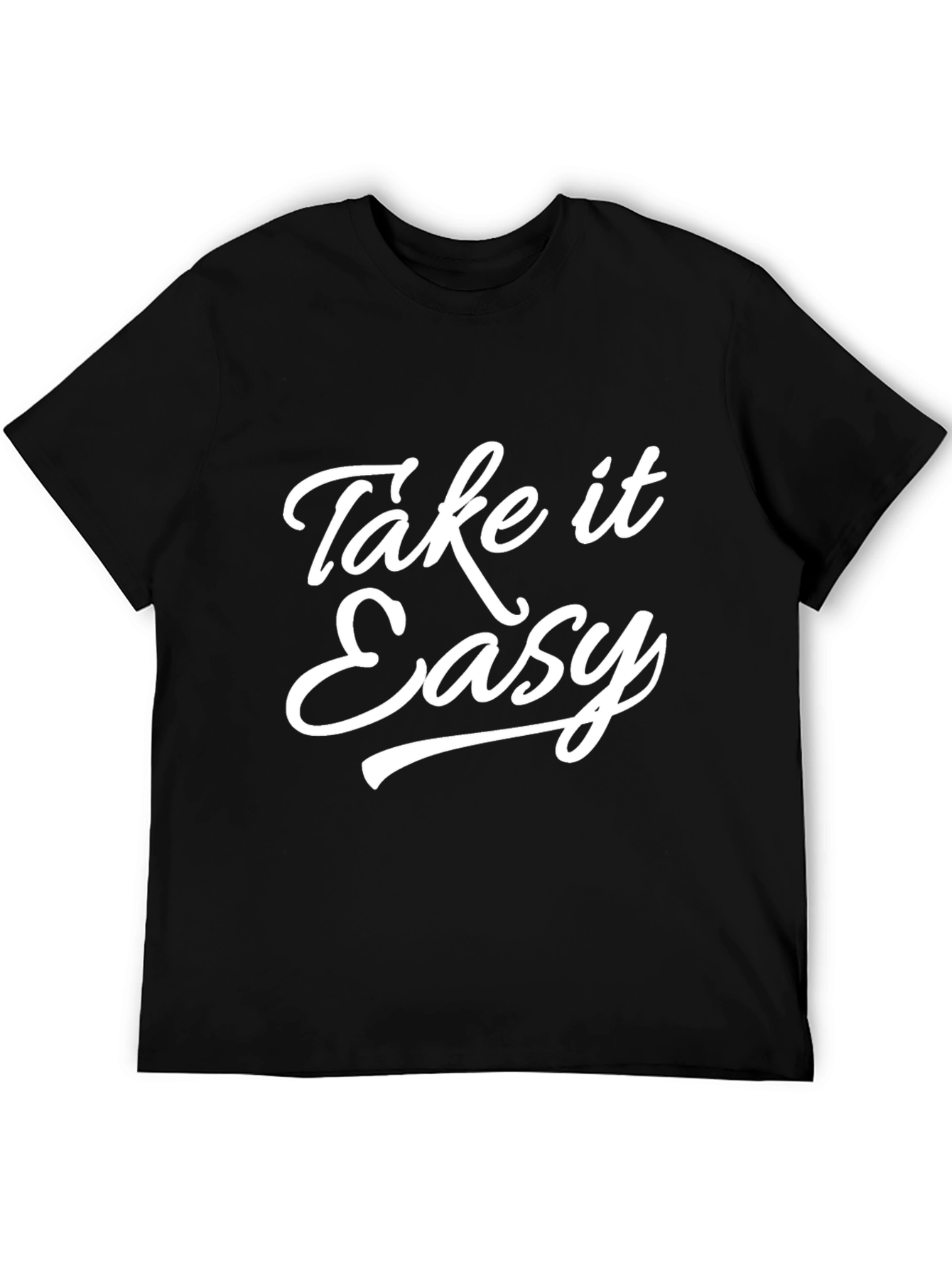 Take It Easy Black Graphic T-Shirt