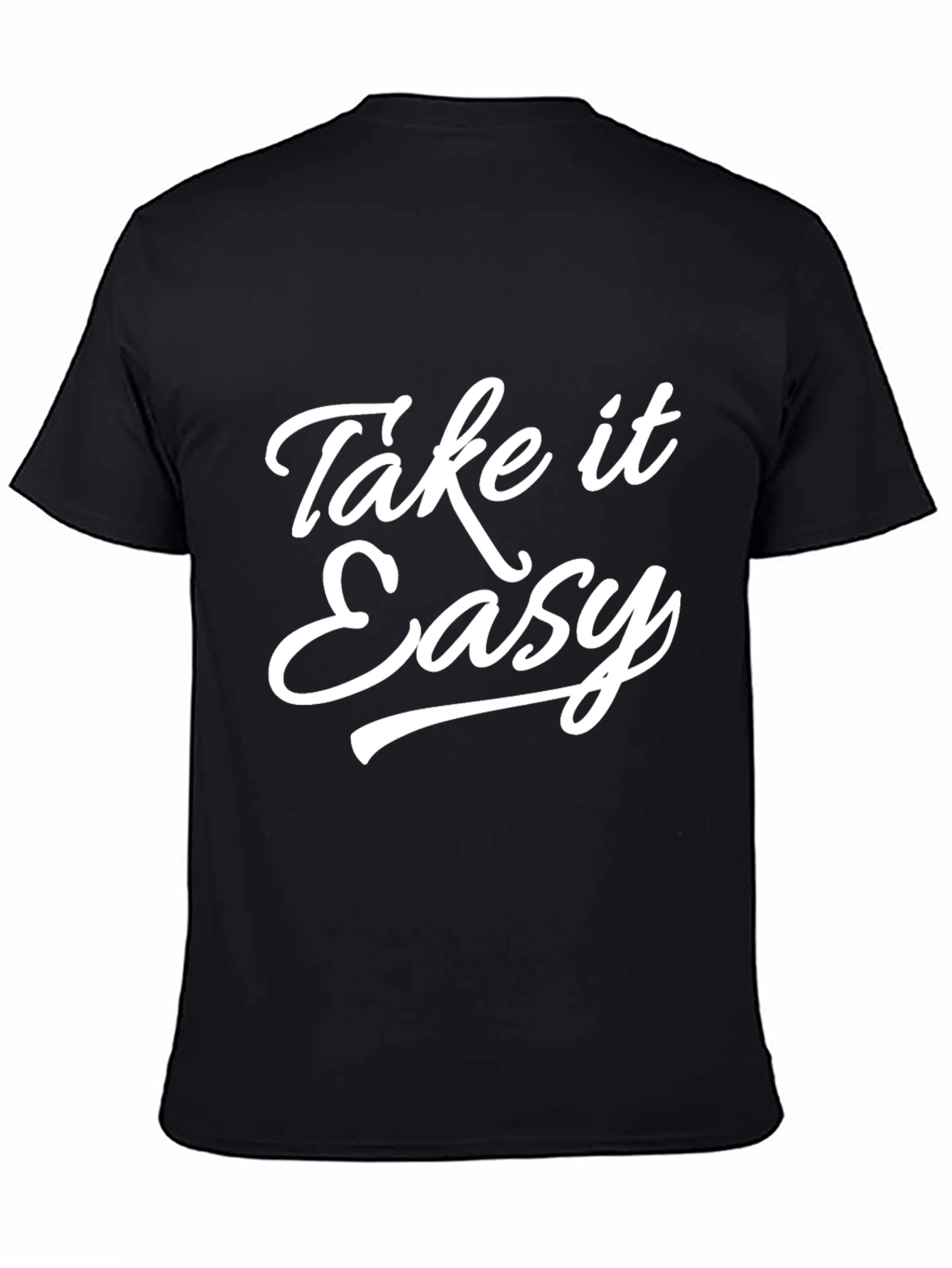 Take It Easy Black Graphic T-Shirt