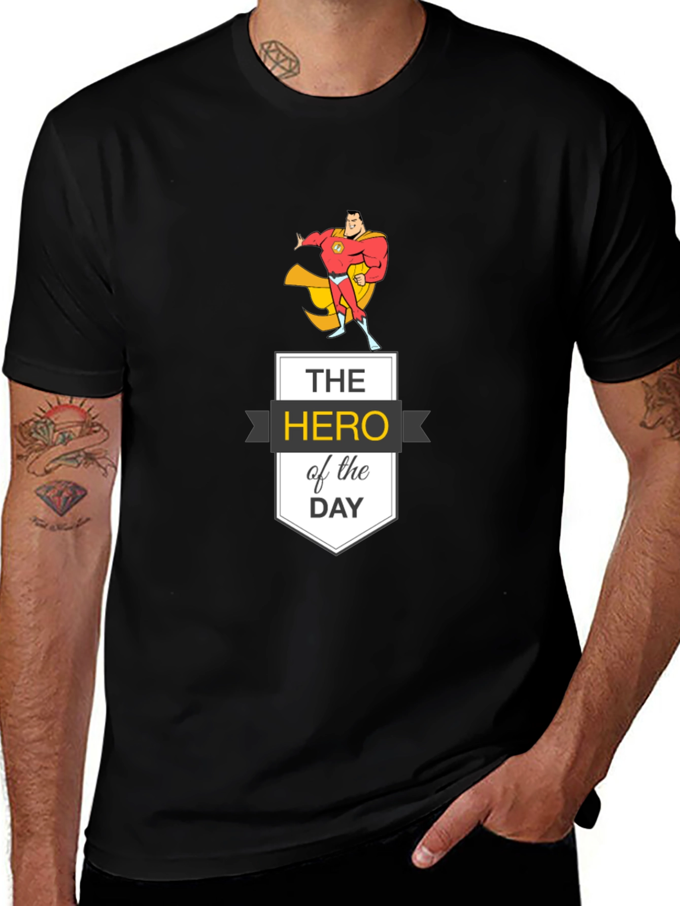 Hero of the Day Graphic Tee - Black