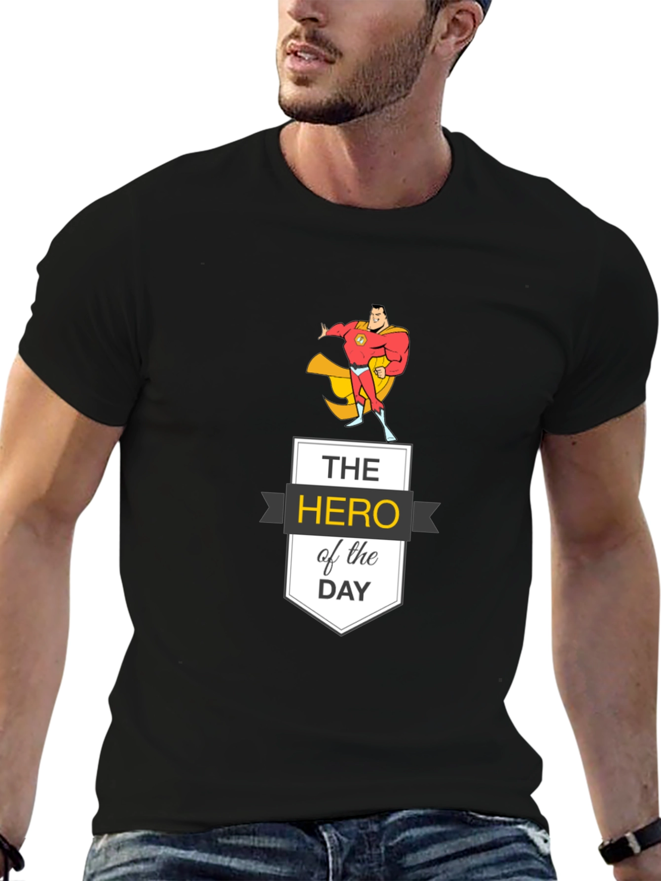 Hero of the Day Graphic Tee - Black