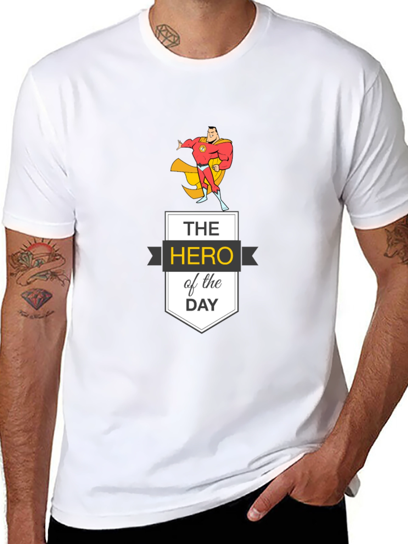 Hero of the Day Graphic Tee - Black
