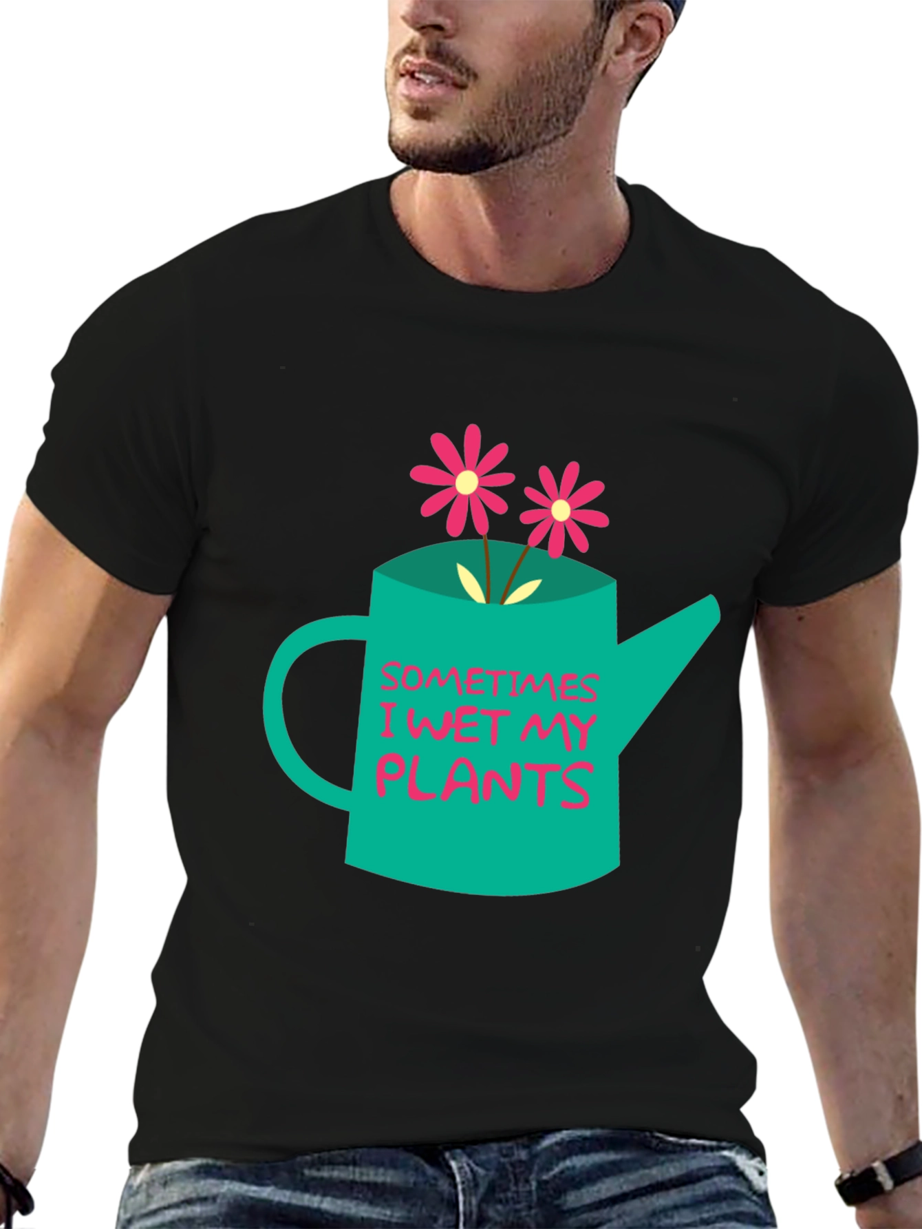 Funny Gardening T-Shirt - Sometimes I Wet My Plants