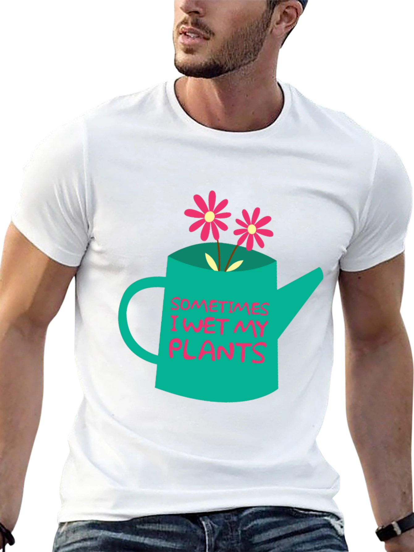 Funny Gardening T-Shirt - Sometimes I Wet My Plants