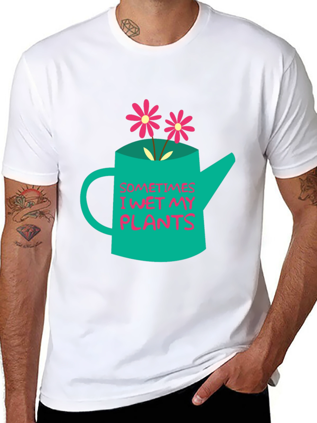 Funny Gardening T-Shirt - Sometimes I Wet My Plants