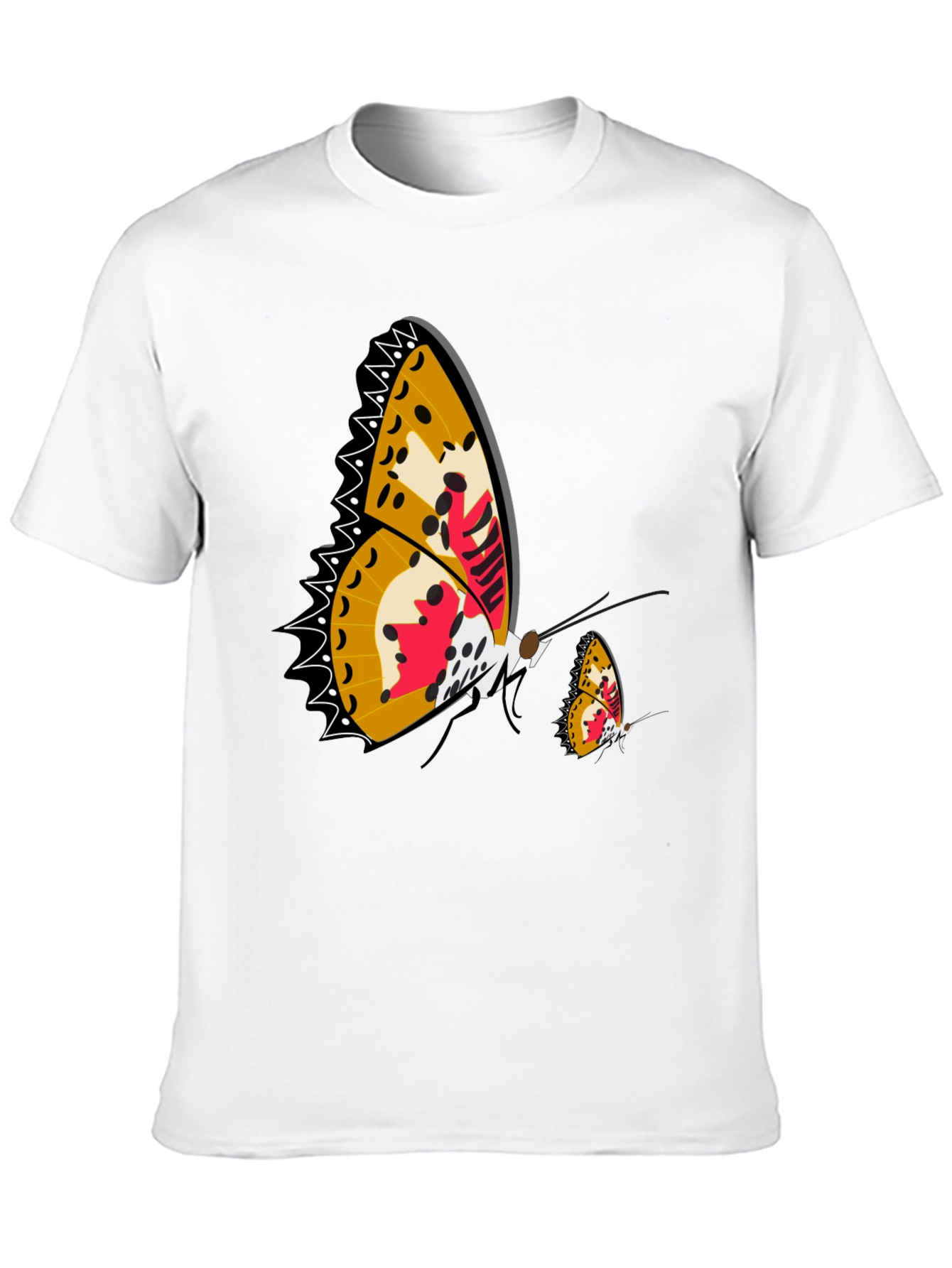 Butterfly Graphic Print Black T-Shirt