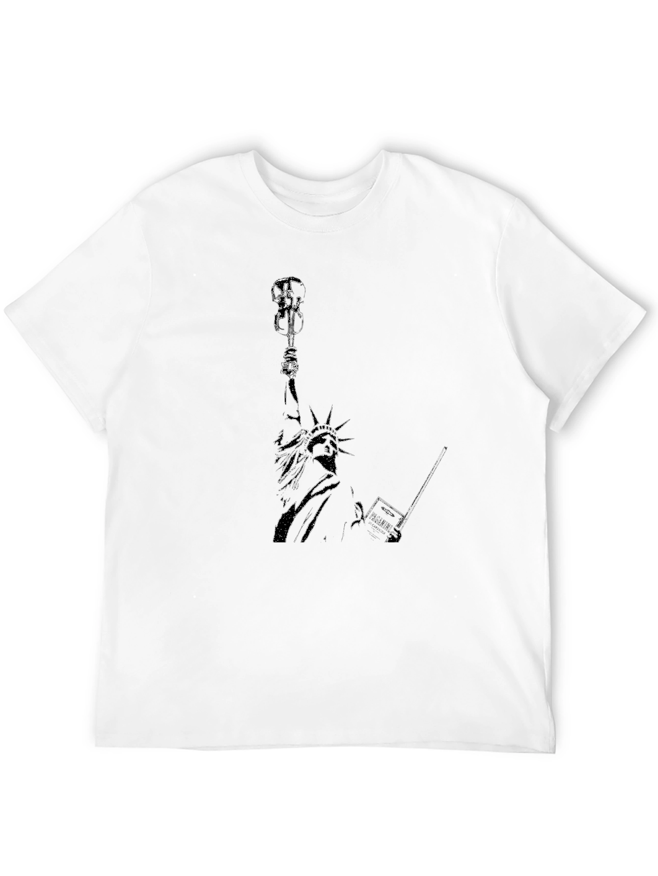 Statue of Liberty Guitar Black T-Shirt