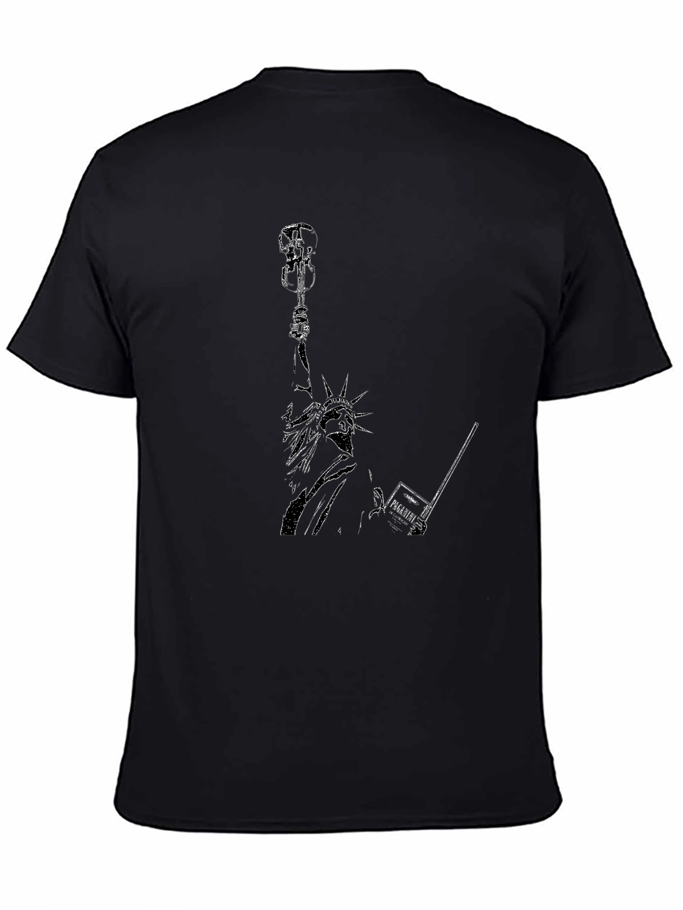 Statue of Liberty Guitar Black T-Shirt