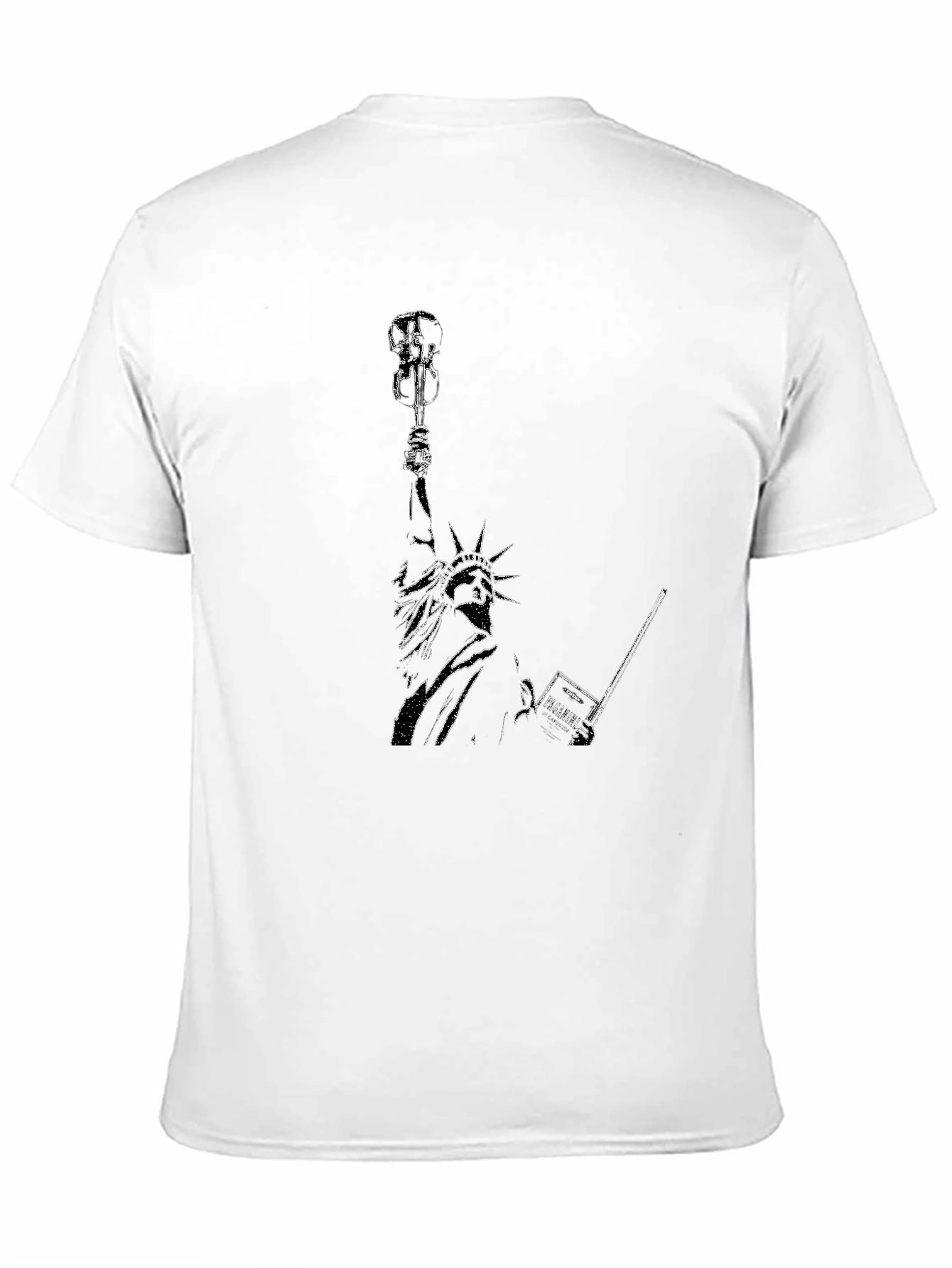 Statue of Liberty Guitar Black T-Shirt