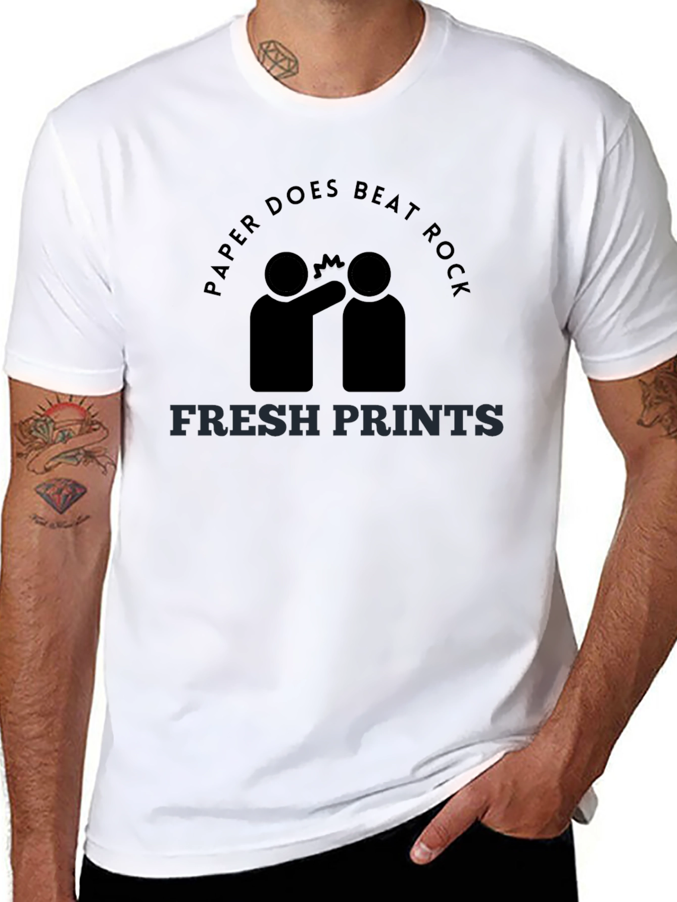 Paper Beats Rock Graphic Tee