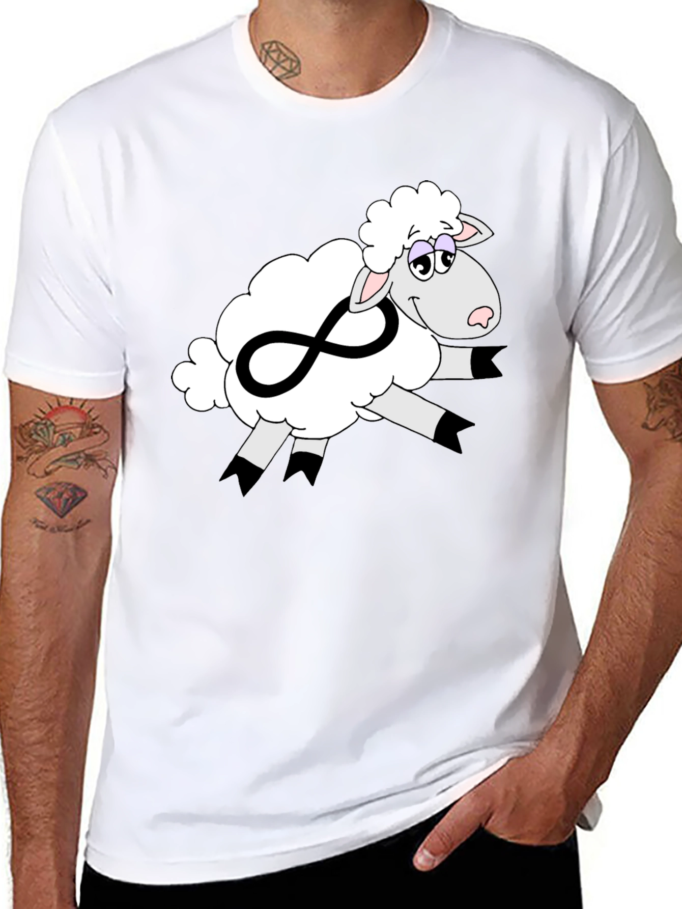 Infinite Sheep Graphic Tee - Soft Cotton Comfort