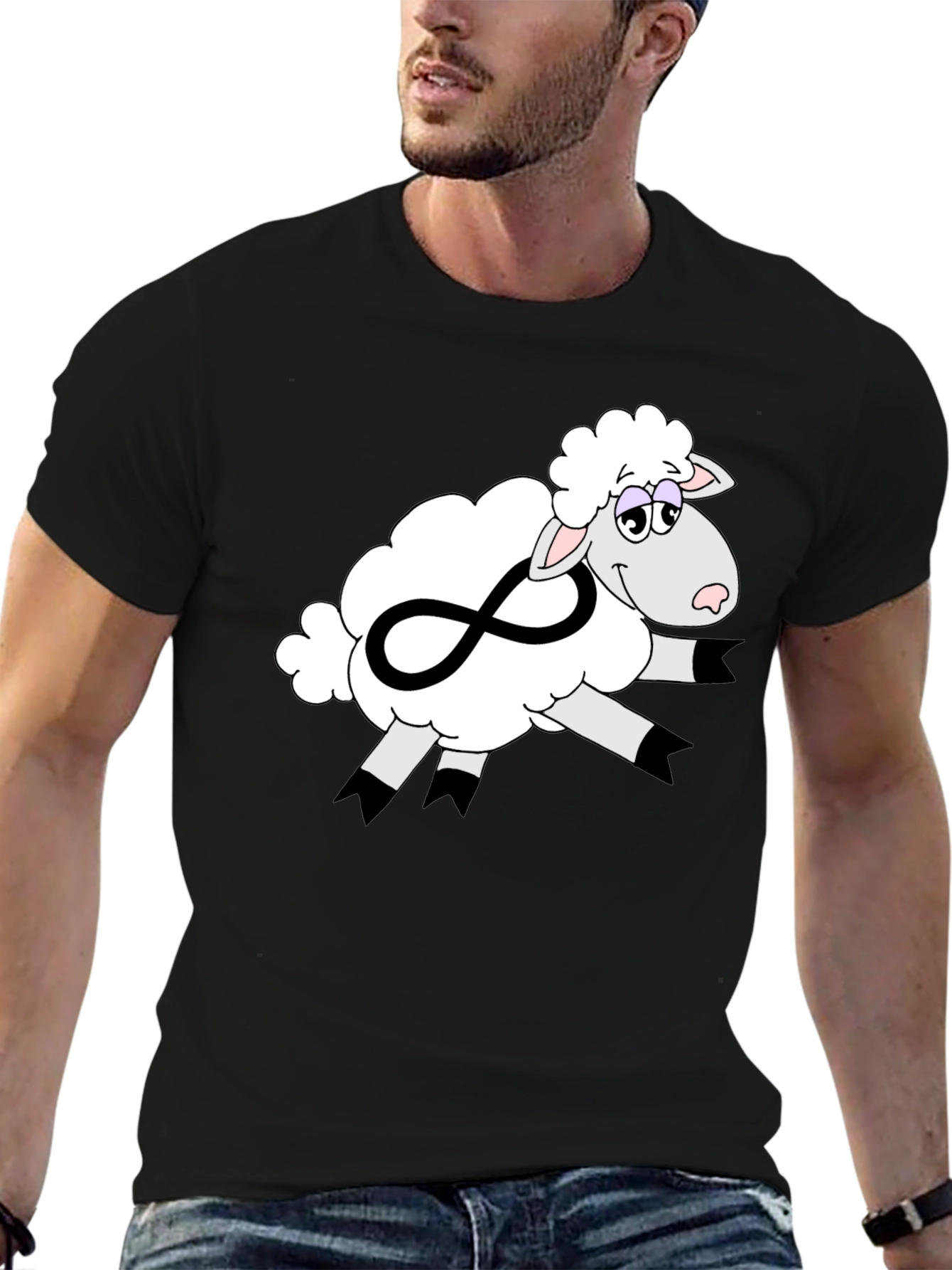 Infinite Sheep Graphic Tee - Soft Cotton Comfort