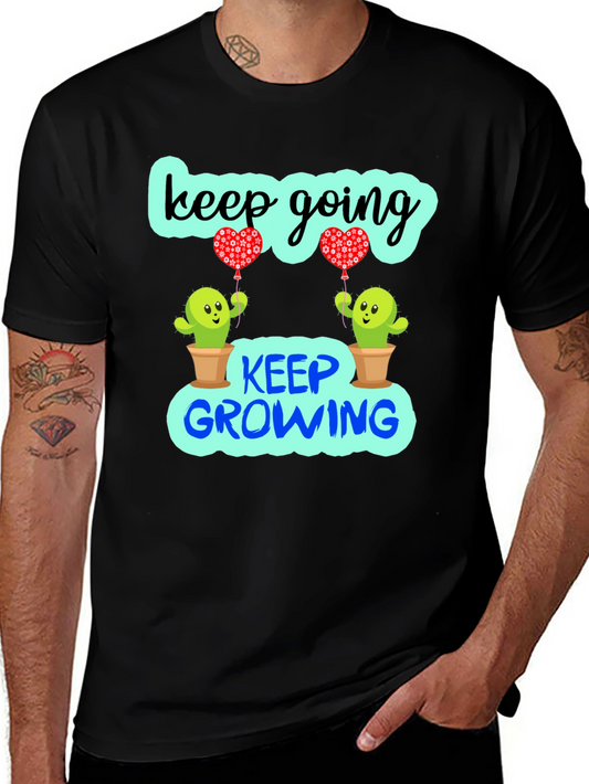 Keep Going Growing Cactus Graphic T-Shirt