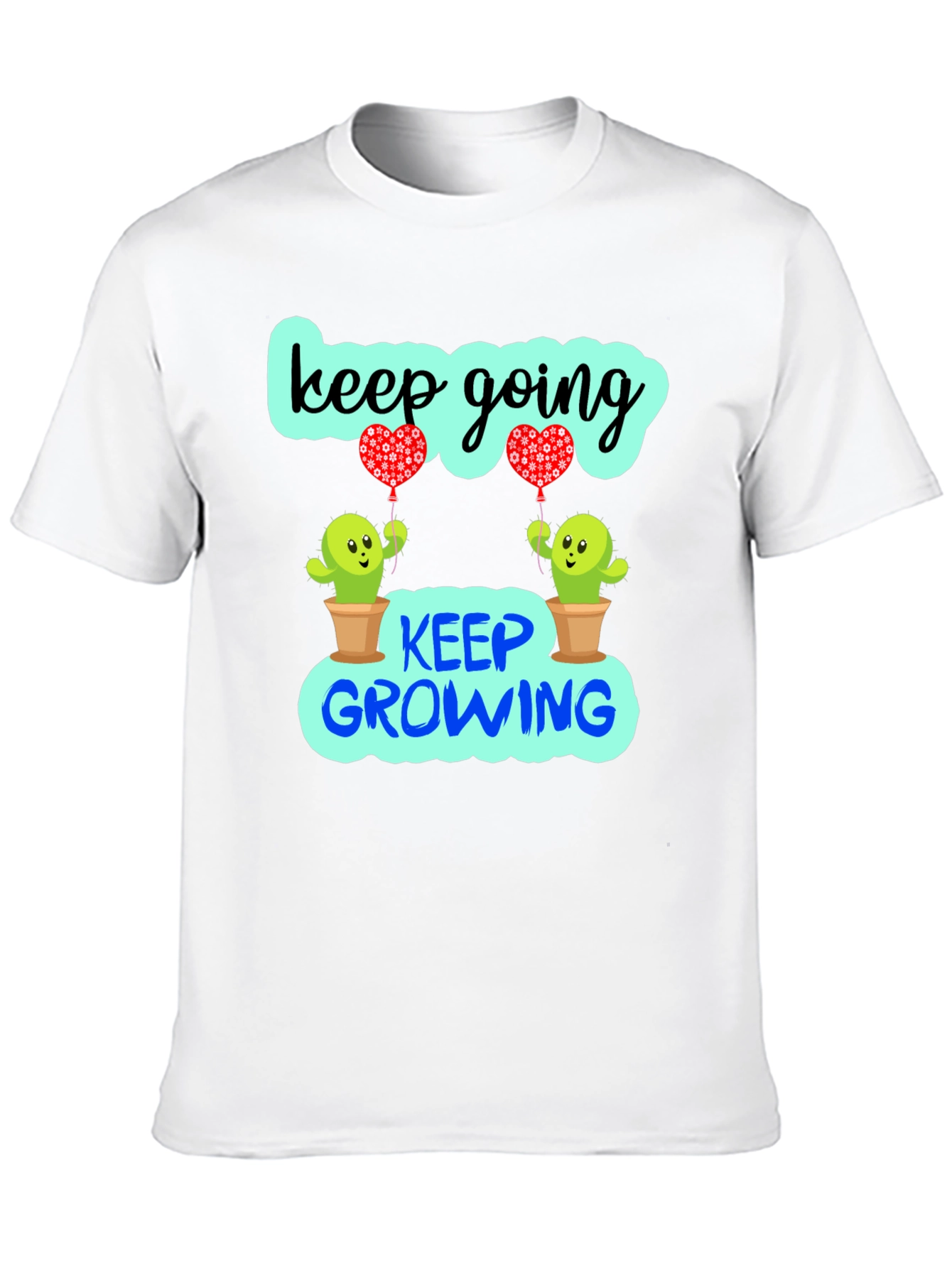 Keep Going Growing Cactus Graphic T-Shirt