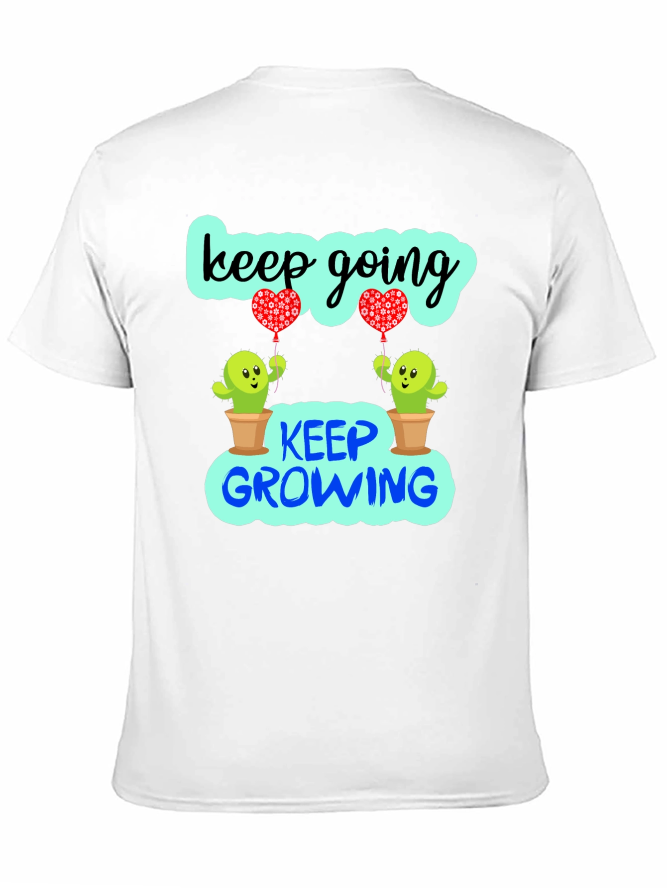 Keep Going Growing Cactus Graphic T-Shirt
