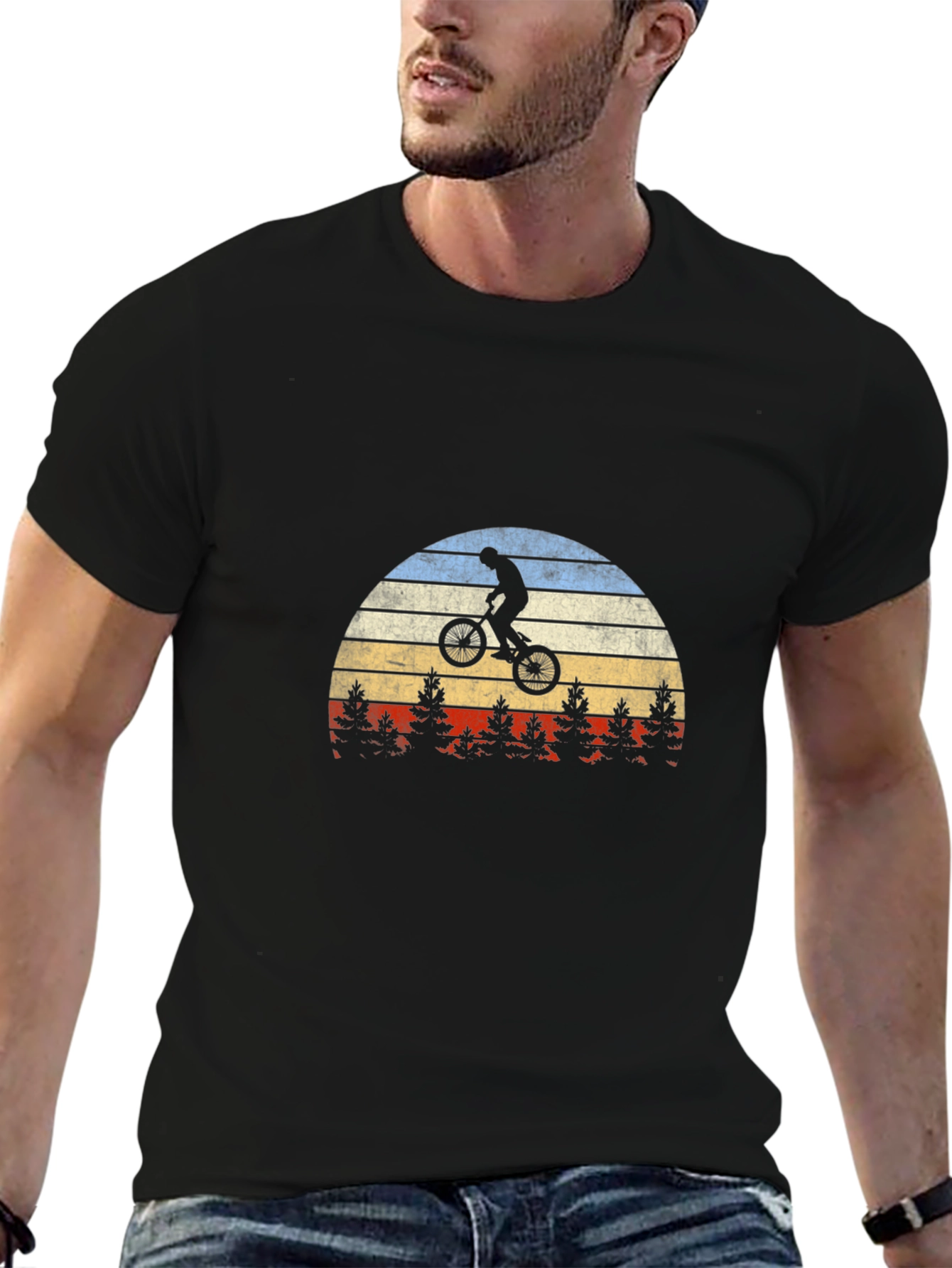 Retro Bike Sunset T-Shirt