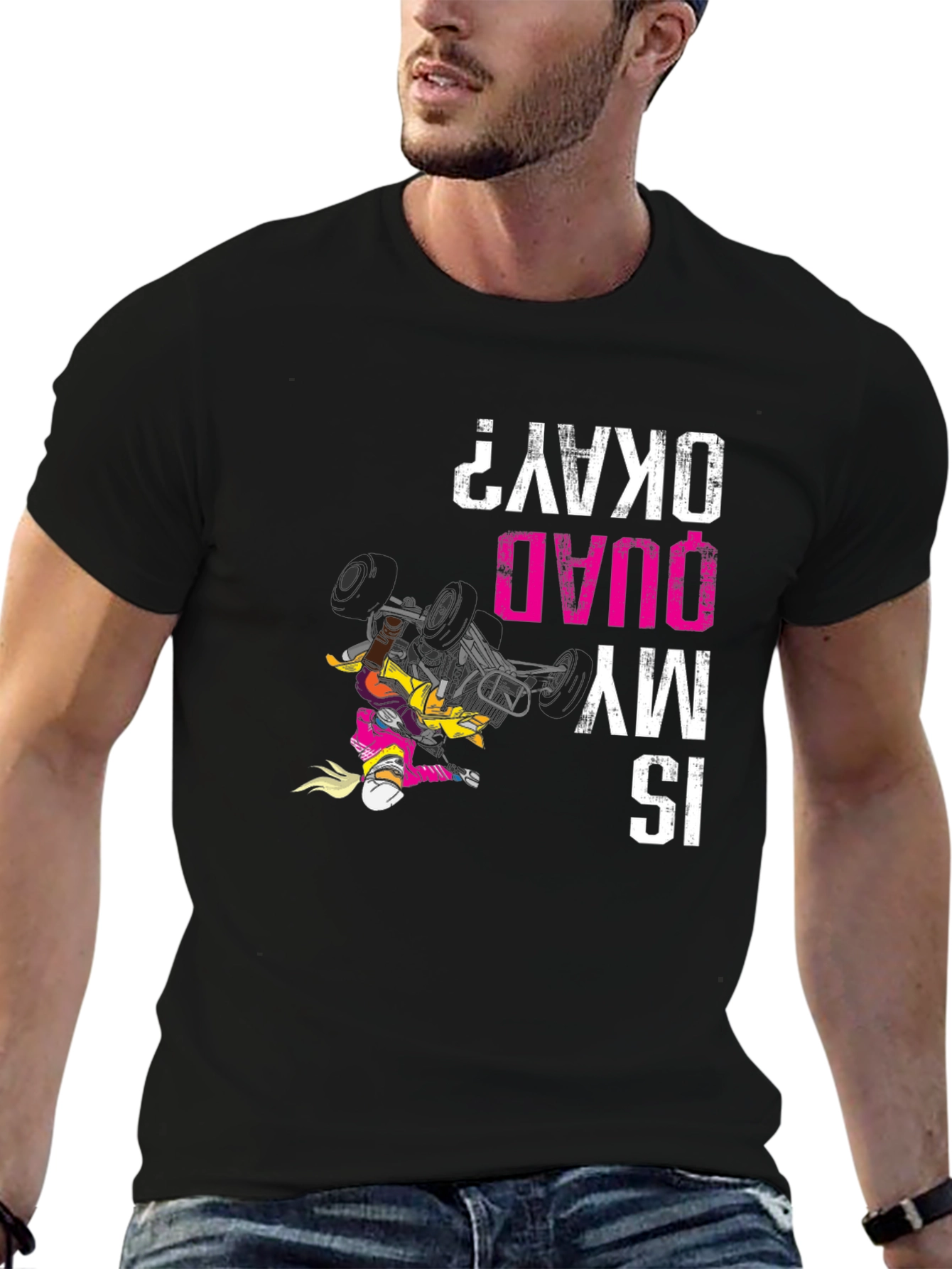 Funny ATV Quad Bike T-Shirt Is My Quad Okay?