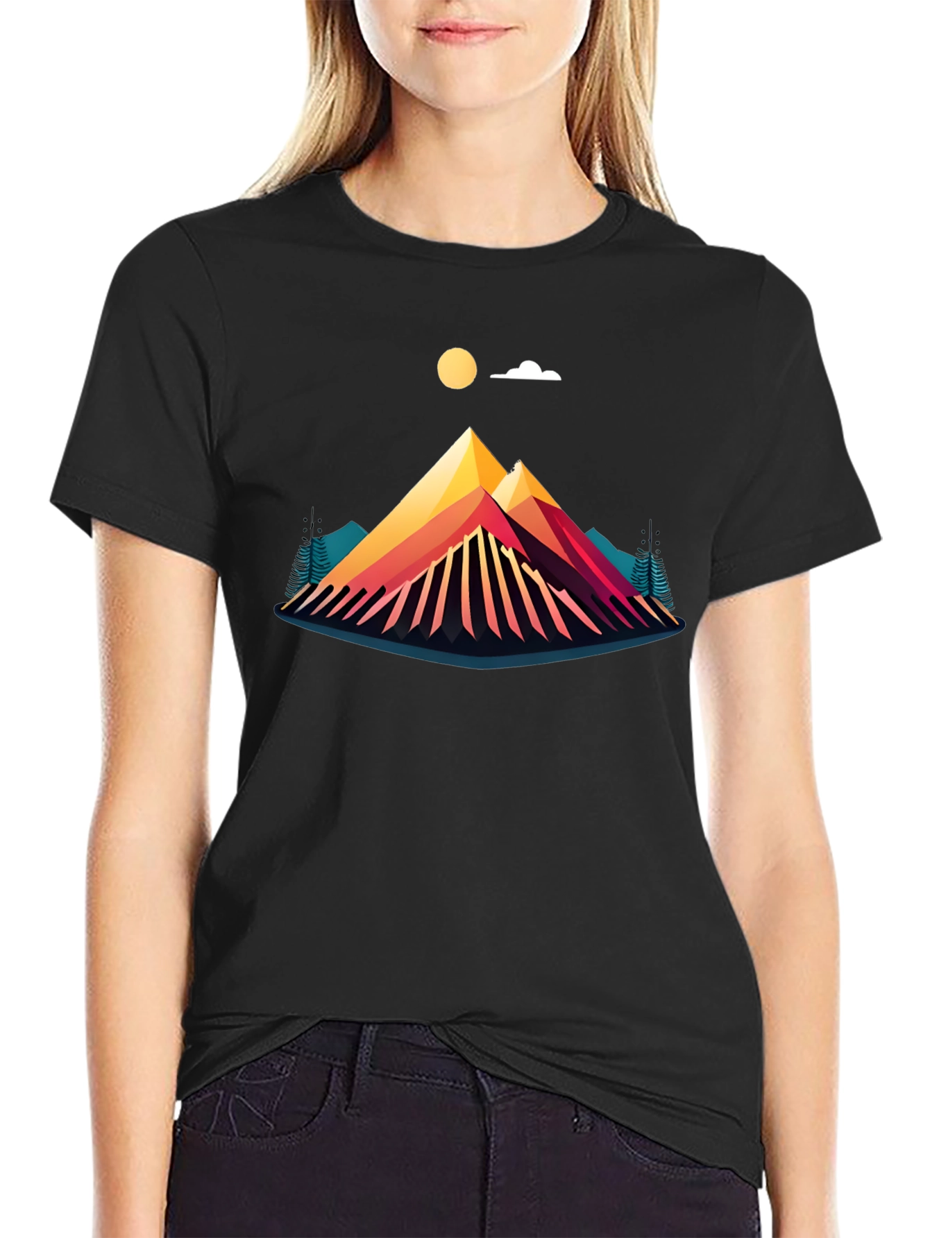 Geometric Mountain Graphic Tee - Adventure Ready