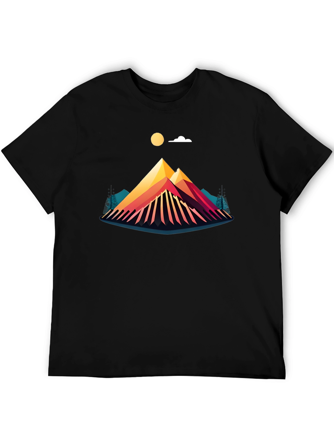 Geometric Mountain Graphic Tee - Adventure Ready