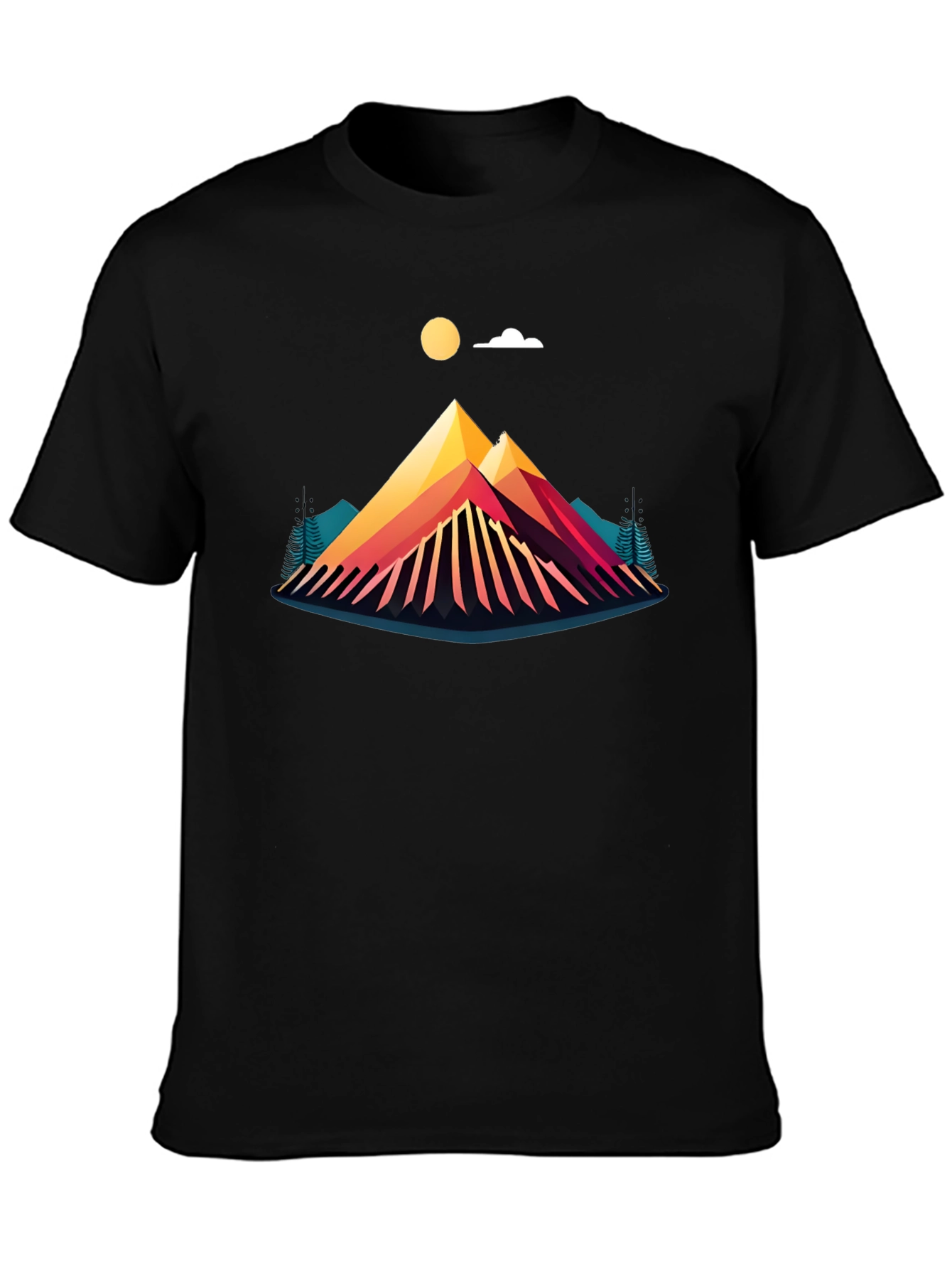 Geometric Mountain Graphic Tee - Adventure Ready