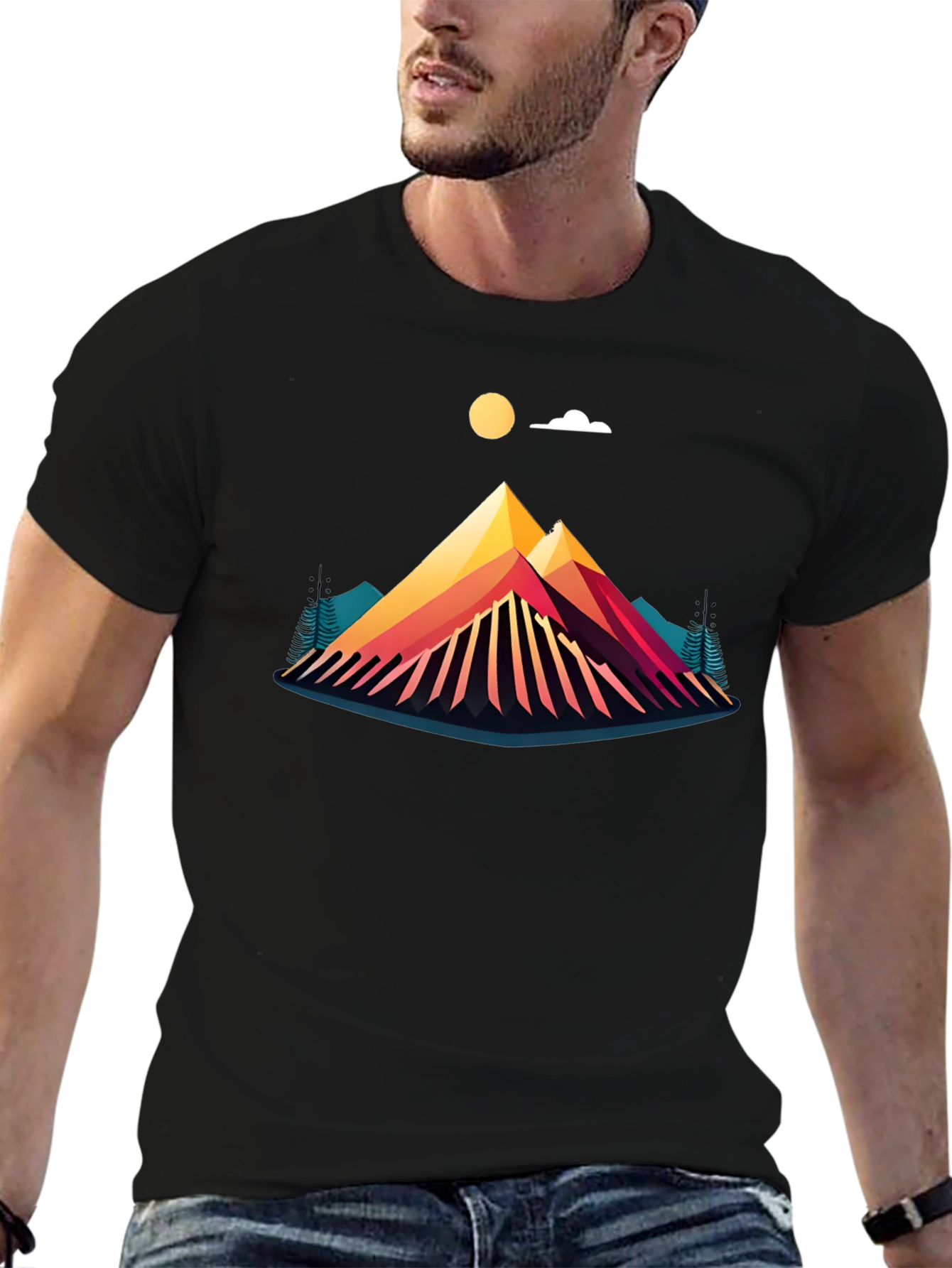 Geometric Mountain Graphic Tee - Adventure Ready