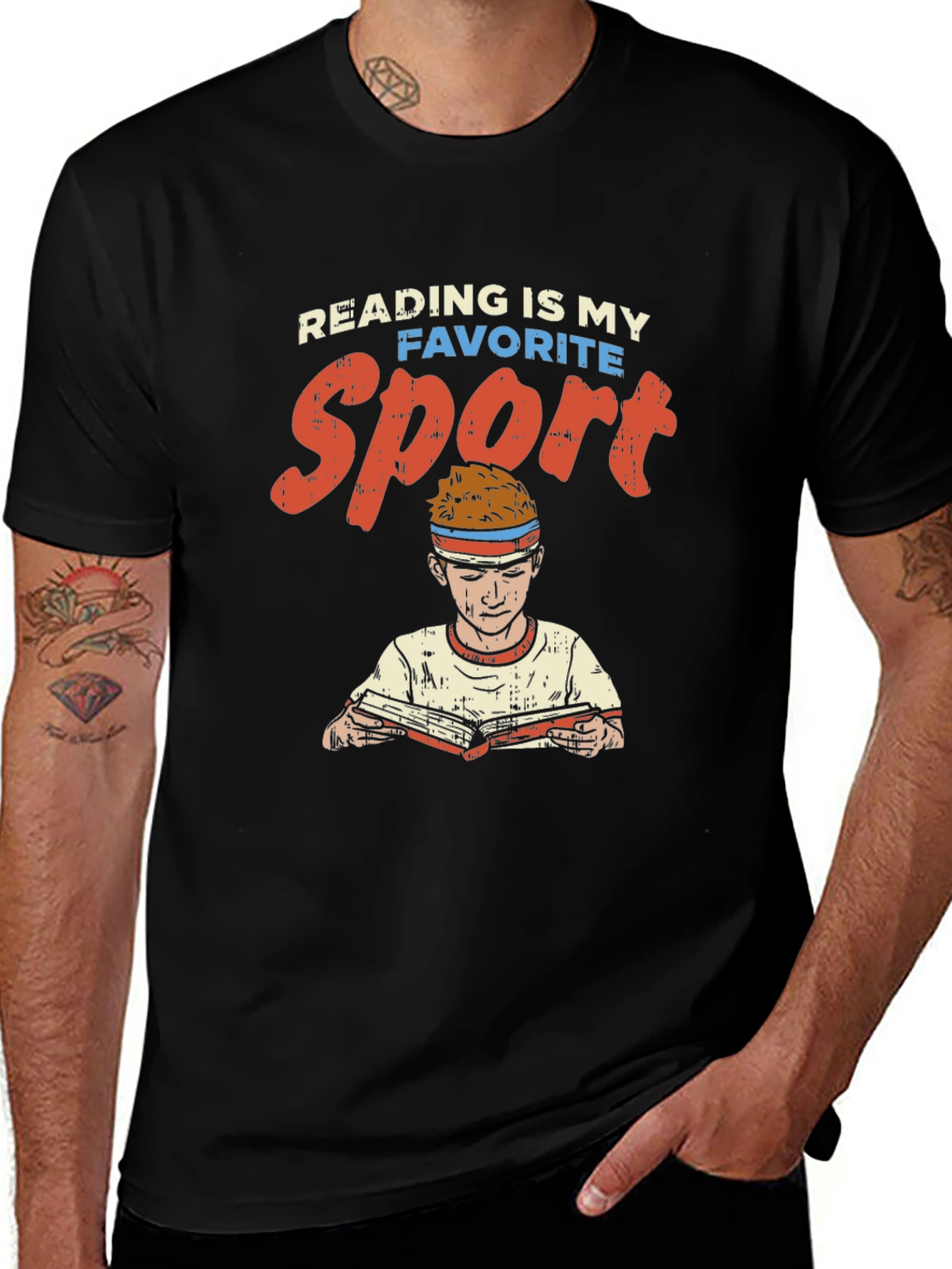 Reading is My Favorite Sport Graphic Tee