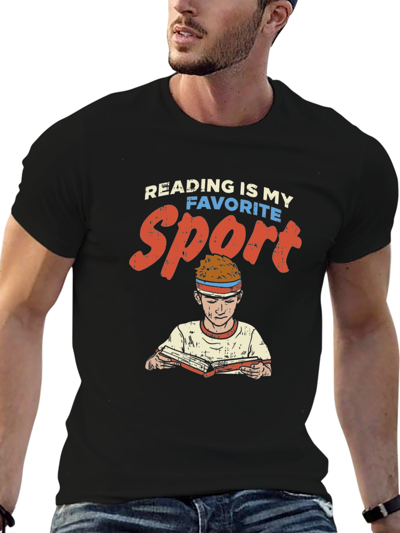 Reading is My Favorite Sport Graphic Tee