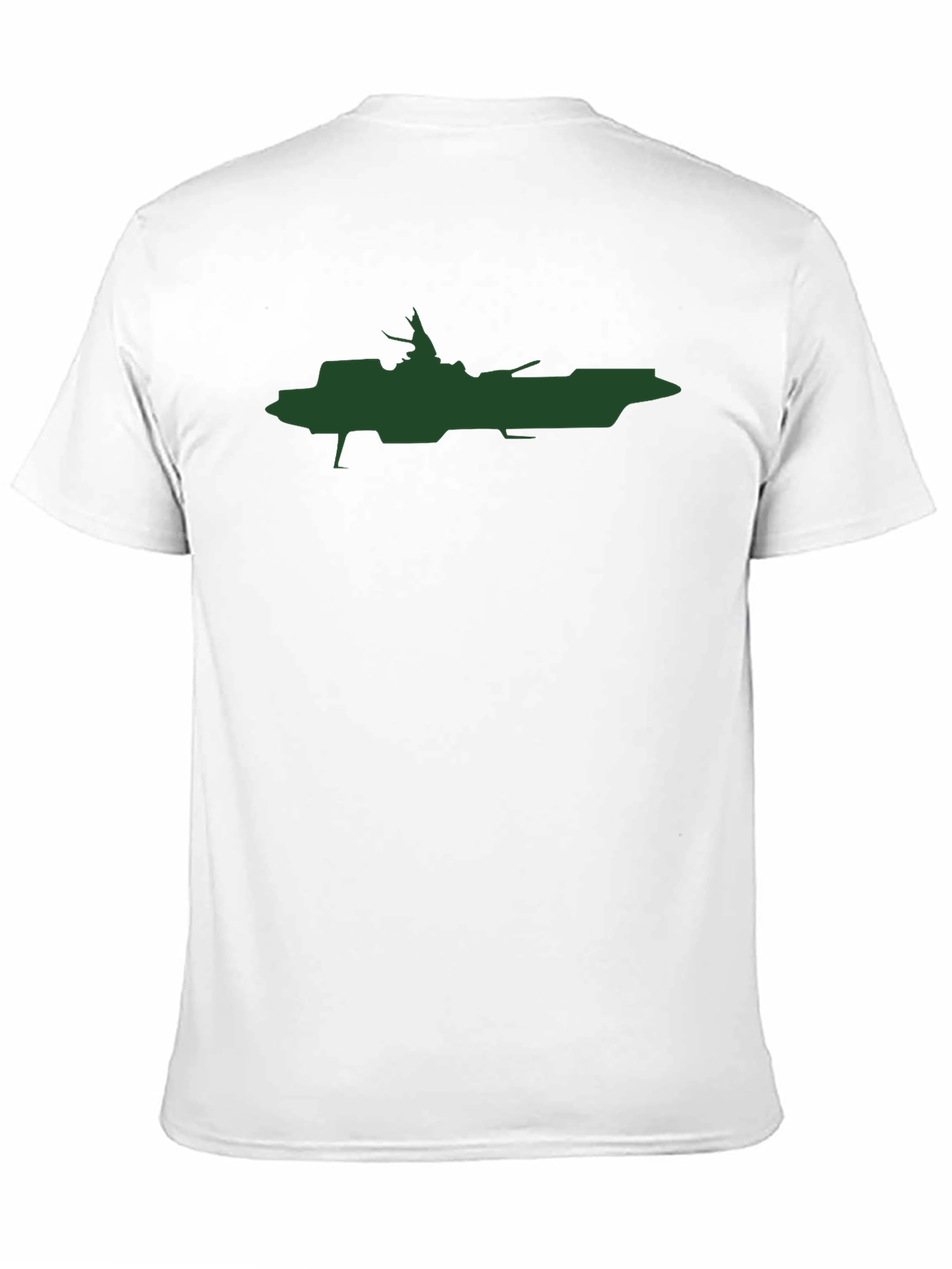 Sci-Fi Battleship Graphic Tee - Black Cotton Blend